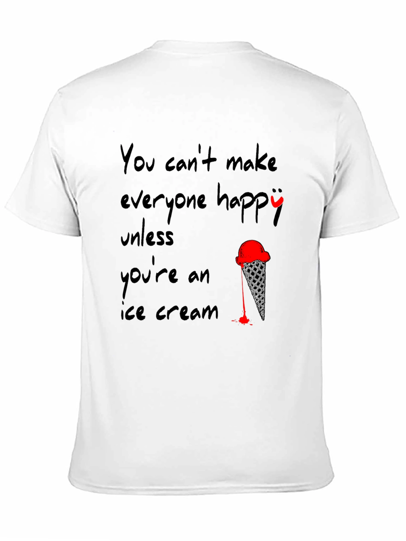 Black Ice Cream T-Shirt - Funny Quote Design view 11