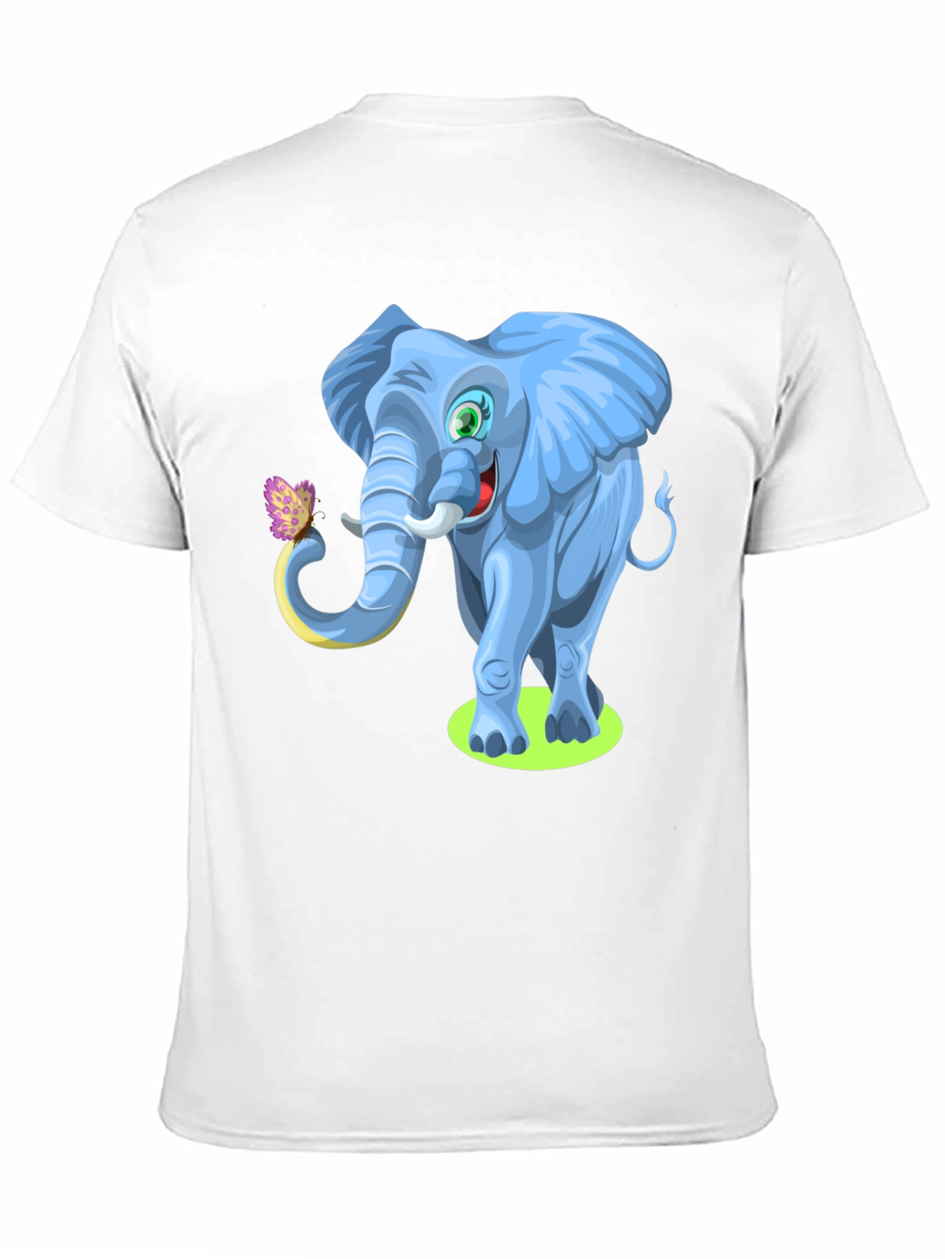 Black Cartoon Elephant Graphic Tee - Soft Cotton Blend view 11