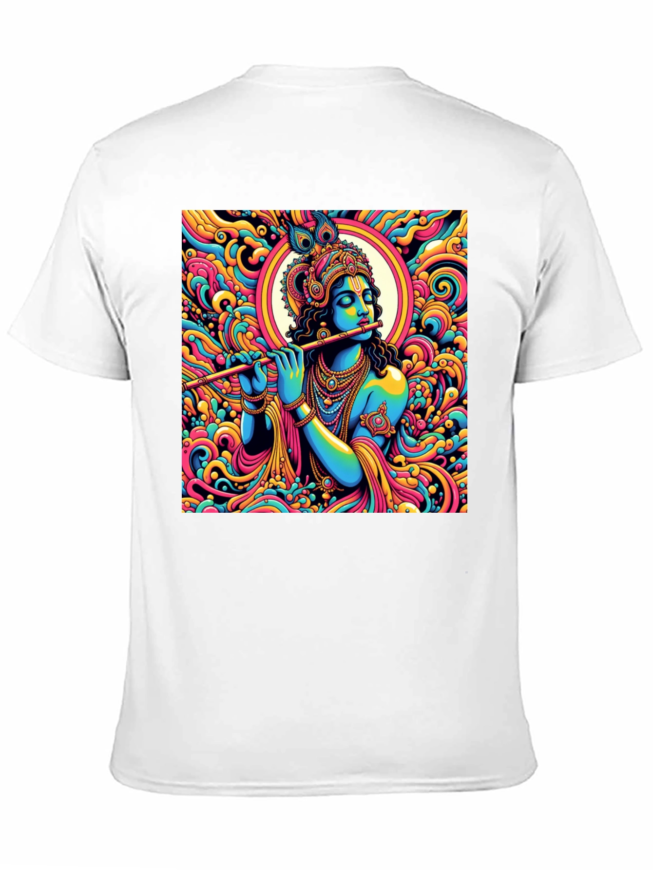 Black Krishna Psychedelic Art T-Shirt view 11