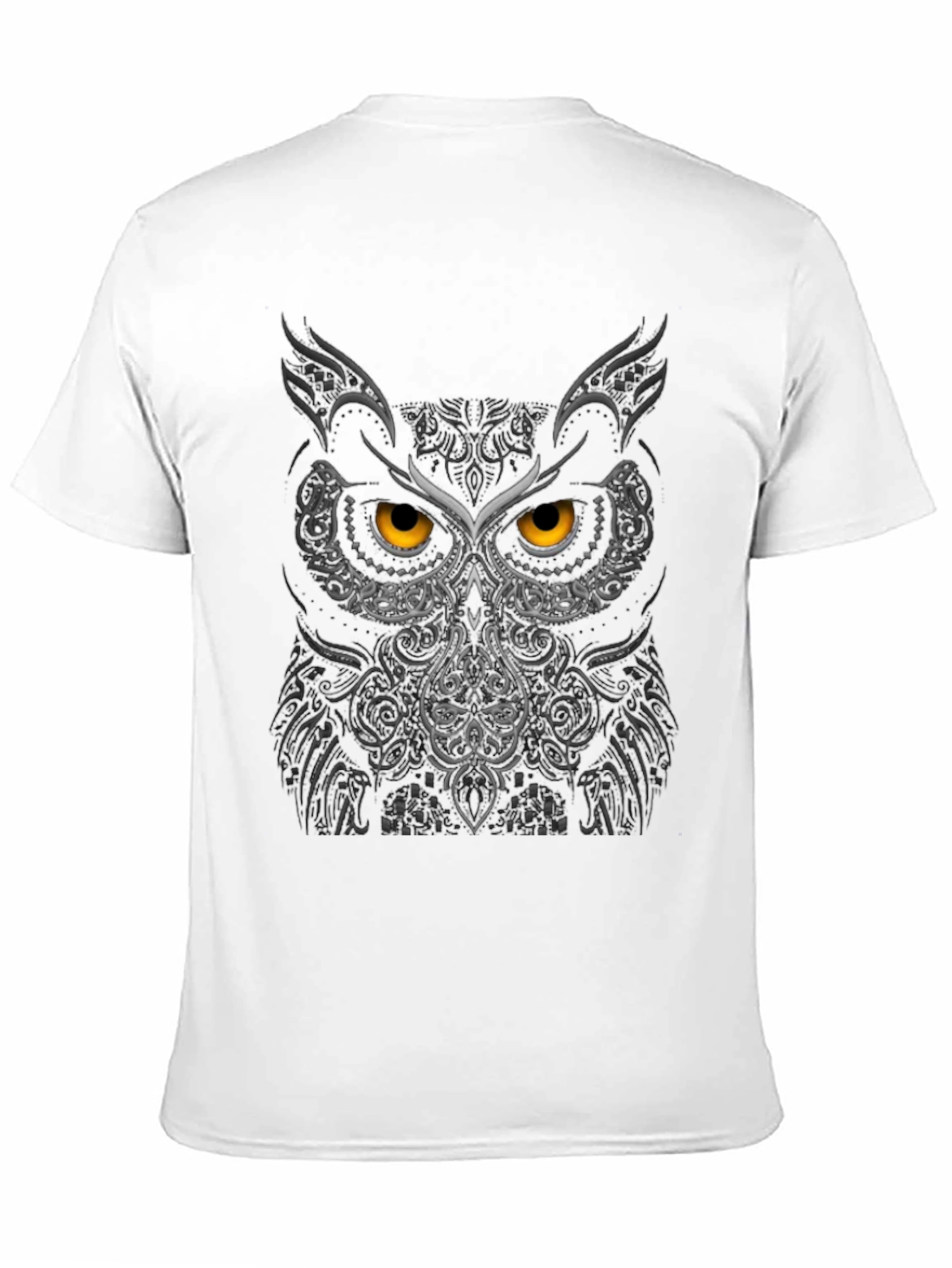 Black Owl Face Graphic Tee - Black view 11