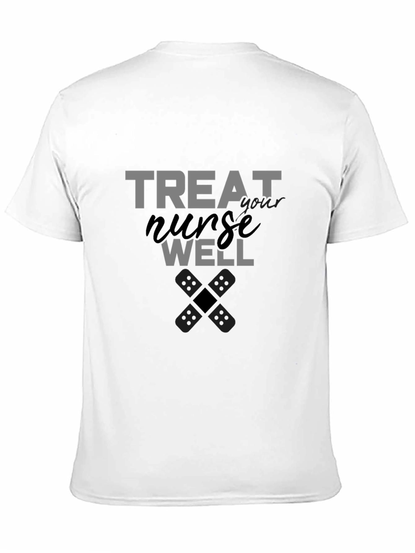 Black Treat Your Nurse Well Graphic Tee view 11