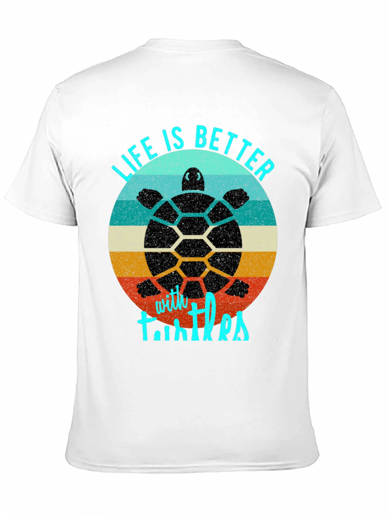 Black Life is Better with Turtles Graphic Tee view 11