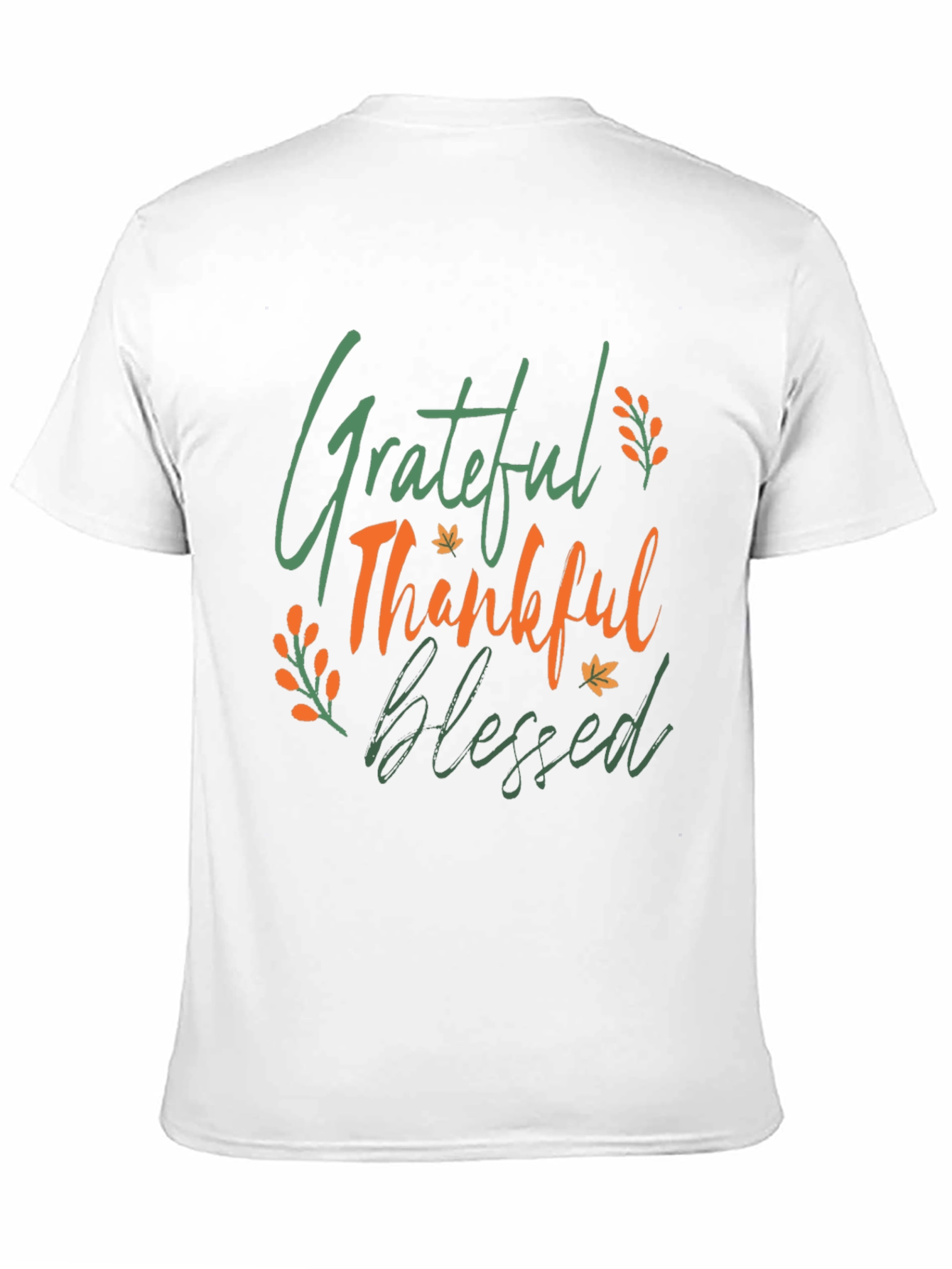Black Grateful Thankful Blessed Thanksgiving T-Shirt view 11