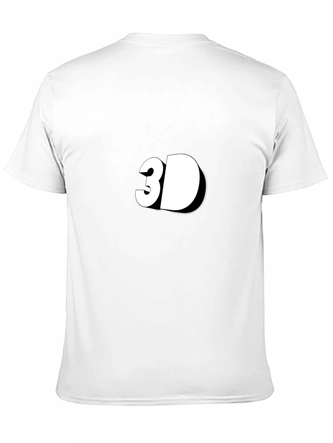 Black Black 3D Graphic Tee - Mens Casual Shirt view 11