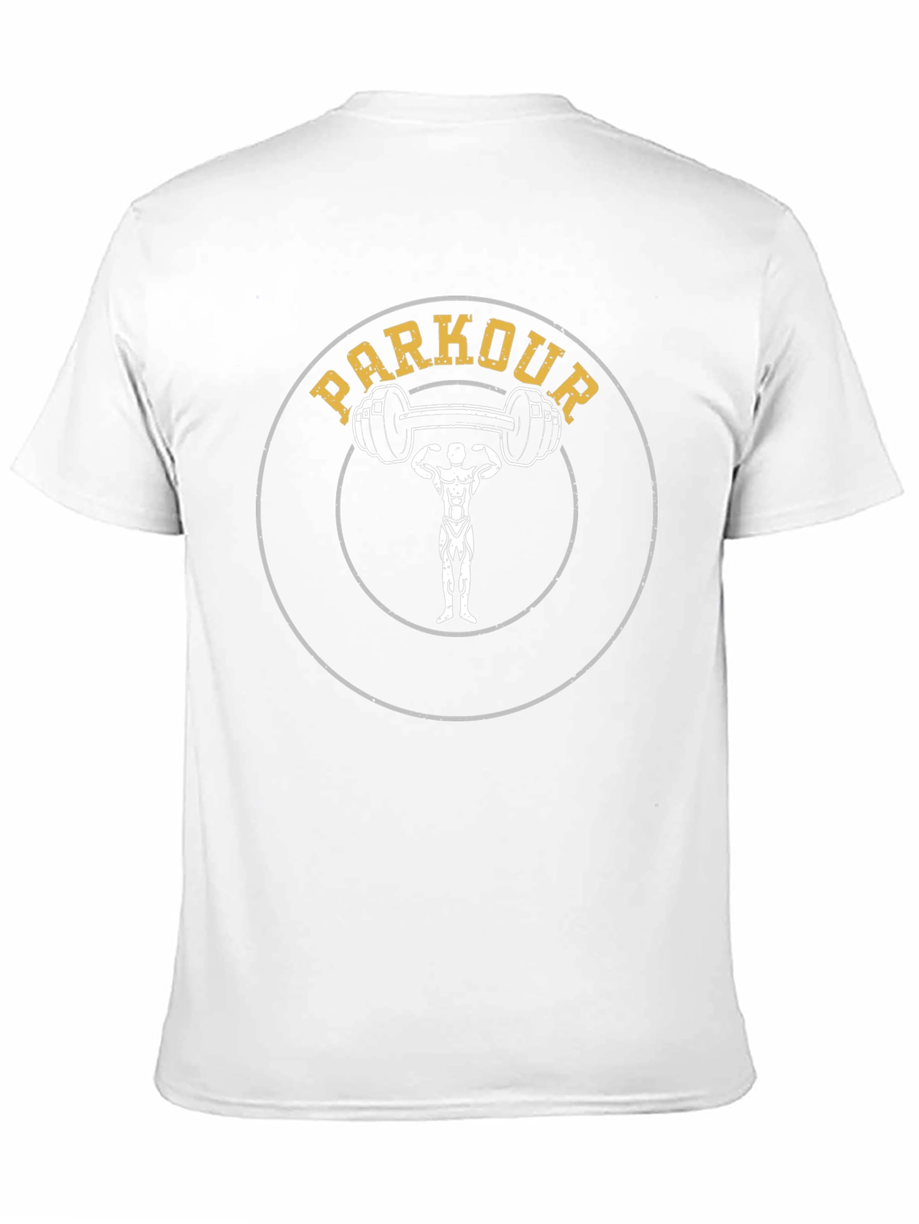 Black Parkour Weightlifting Design T-Shirt view 11
