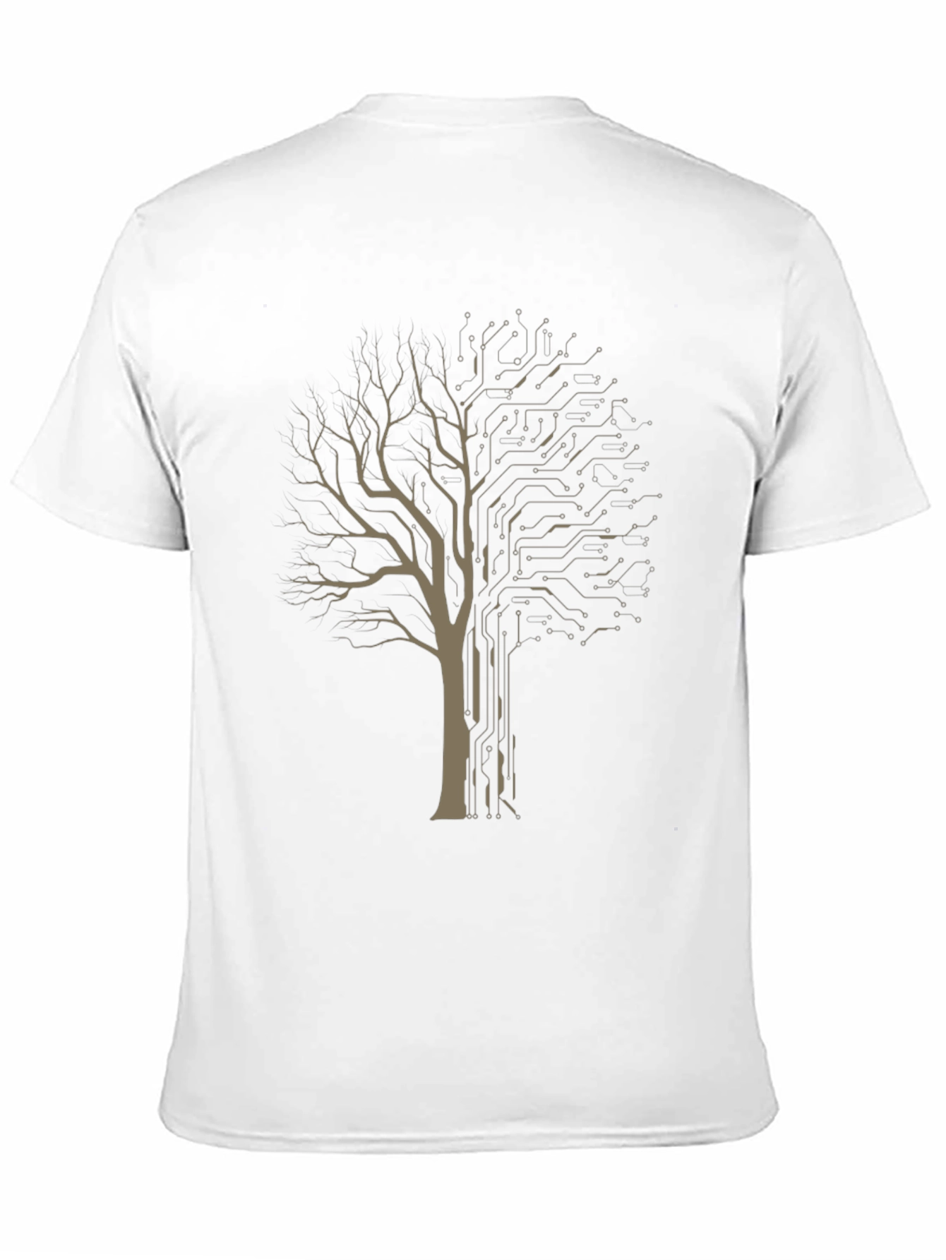 Black Tech Tree Graphic Tee - Modern Nature T-Shirt view 11