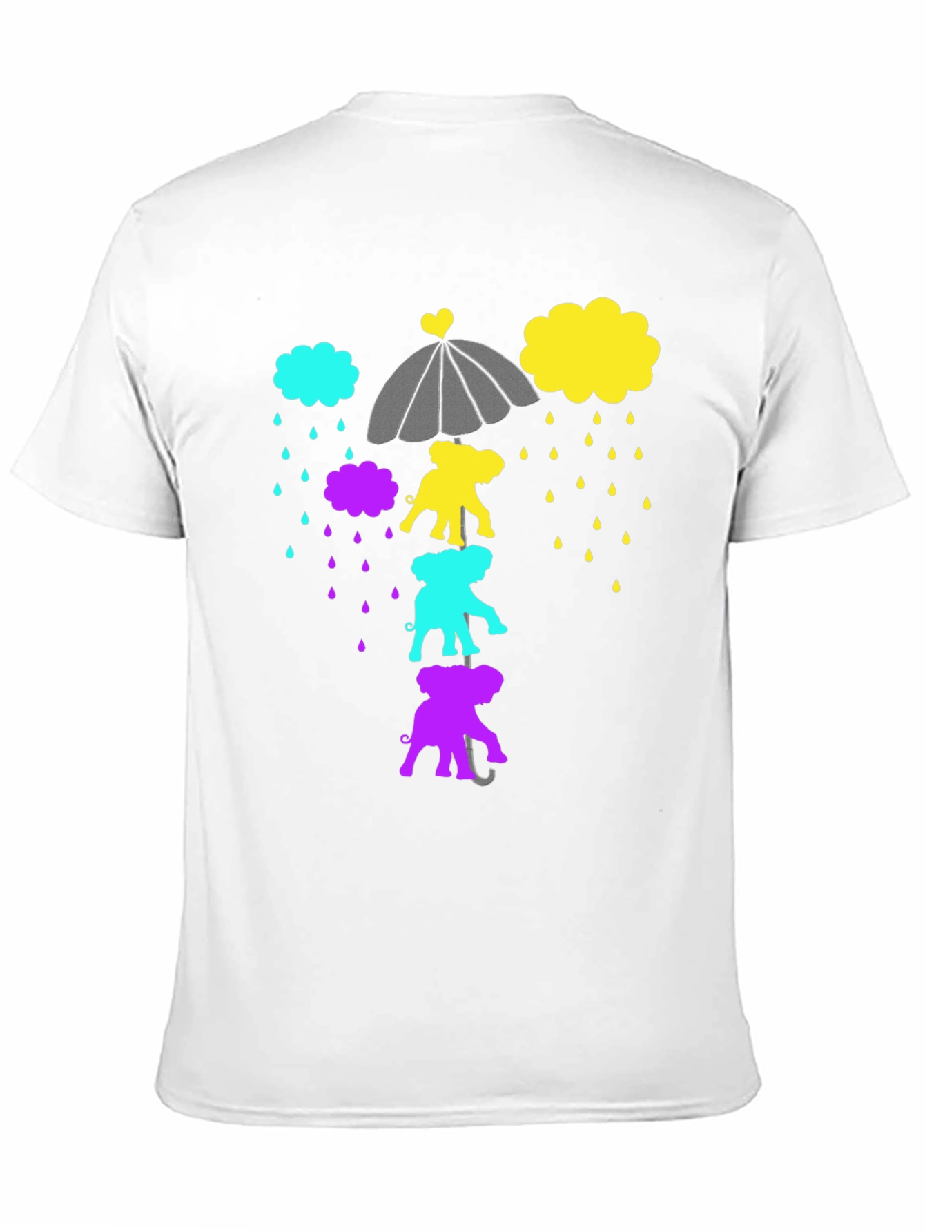 Black Elephant Rain Black Graphic Tee view 11