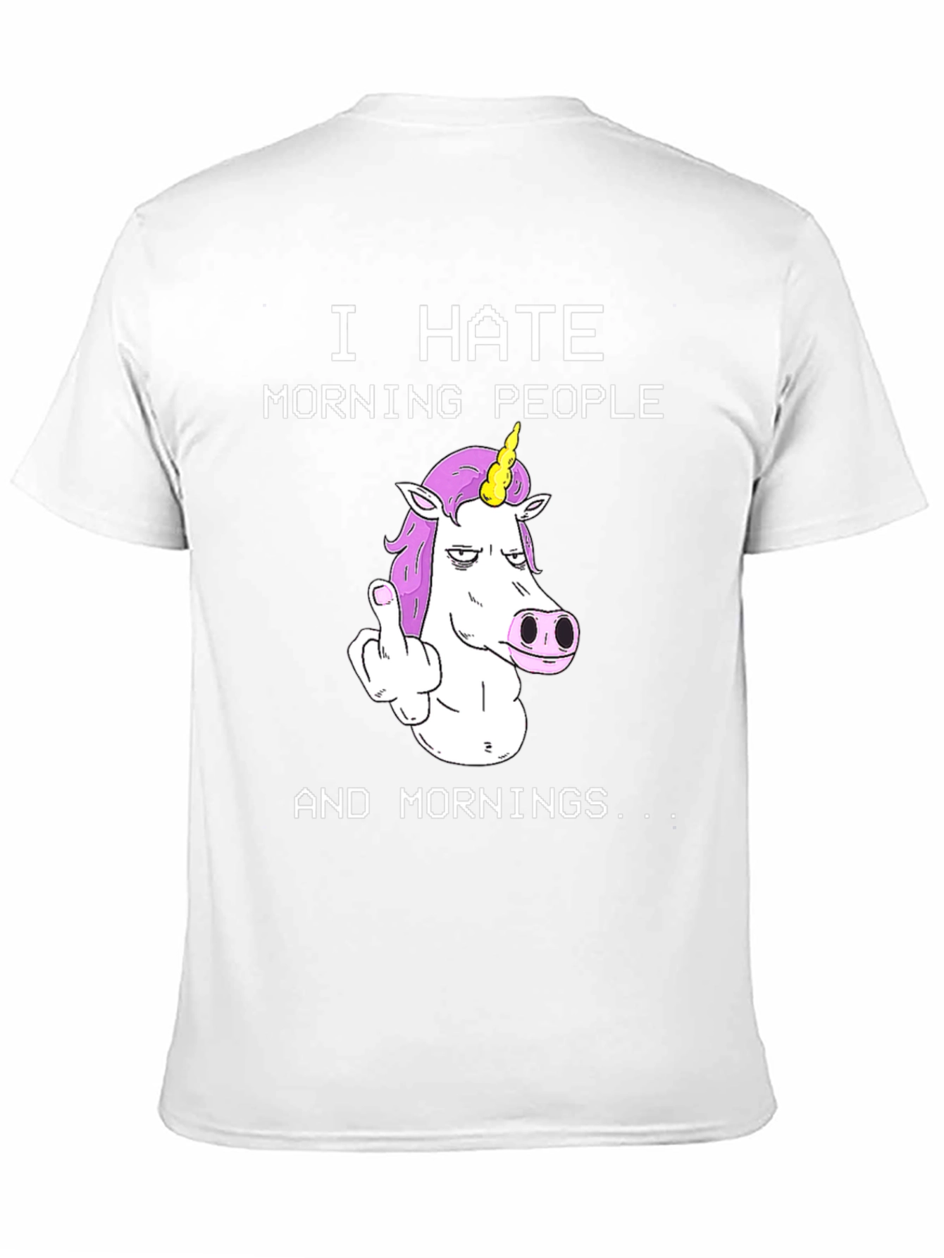 I Hate Morning People Unicorn Graphic Tee - 11