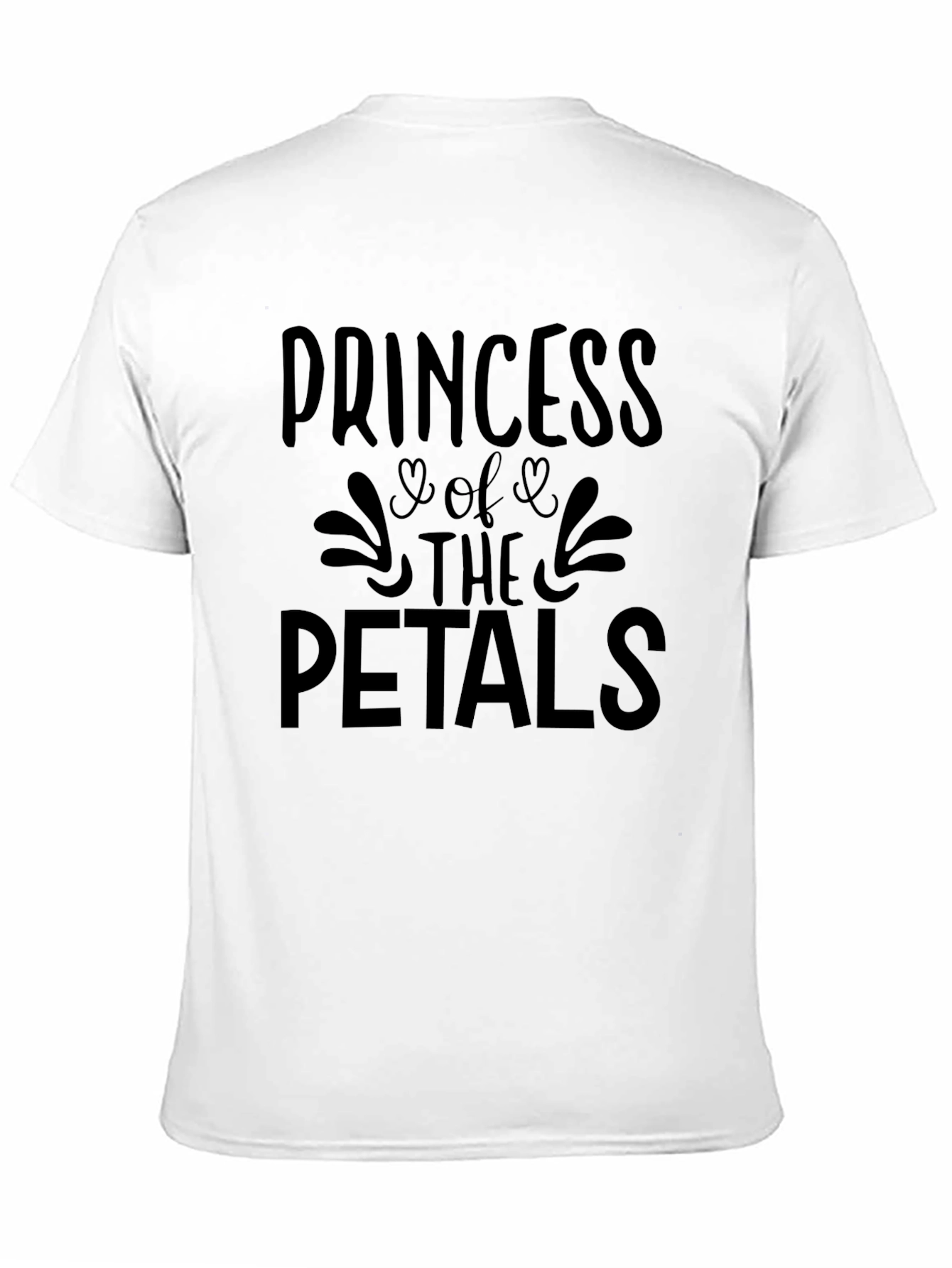 Black Princess of The Petals Black Graphic T-Shirt view 11