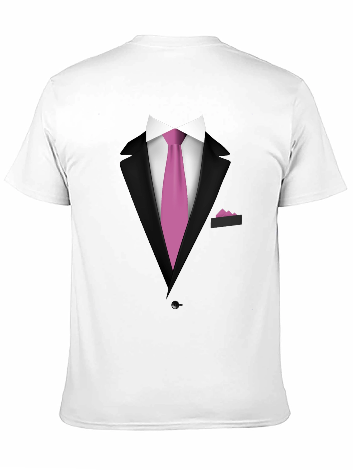 Black Funny Suit & Tie Graphic Print Men's T-Shirt view 11