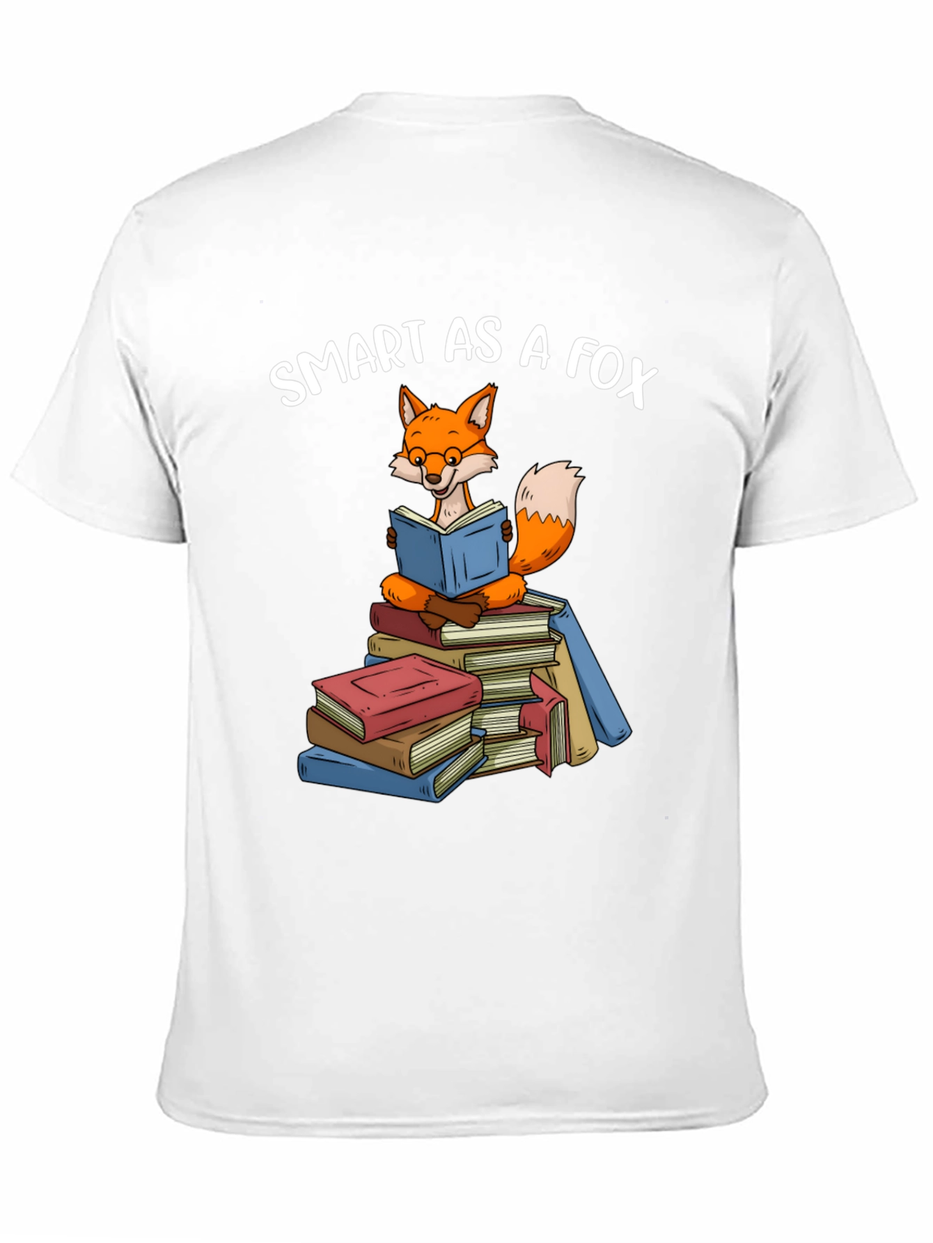 Black Smart Fox Reader T-Shirt - Book Lover Apparel view 11