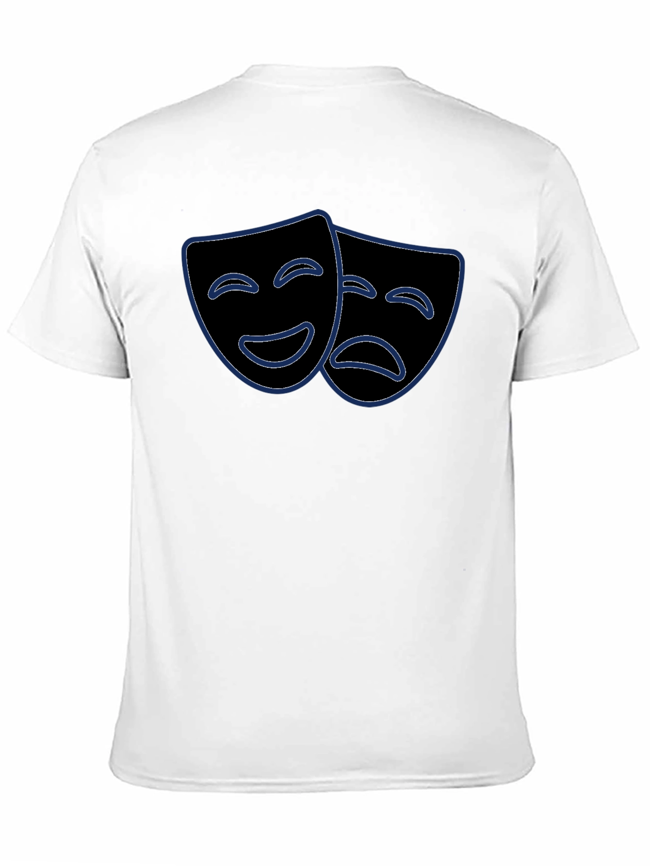 Black Comedy Tragedy Mask Graphic Tee view 11