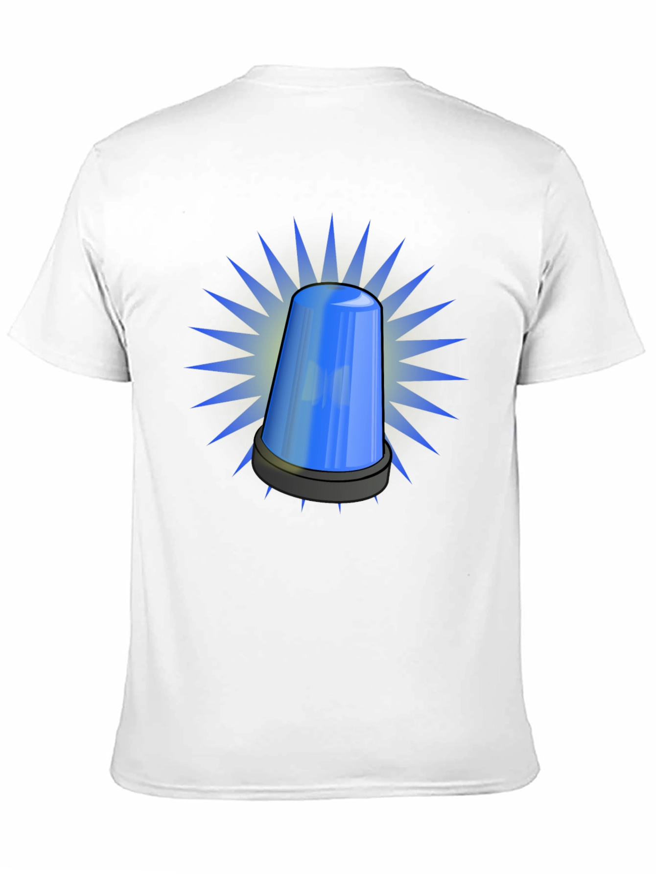 Black Blue Siren T-Shirt - Novelty Graphic Tee view 11