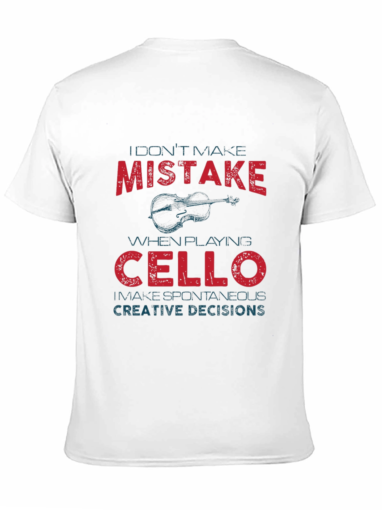 Black Cello Player "Mistake" Graphic Tee view 11