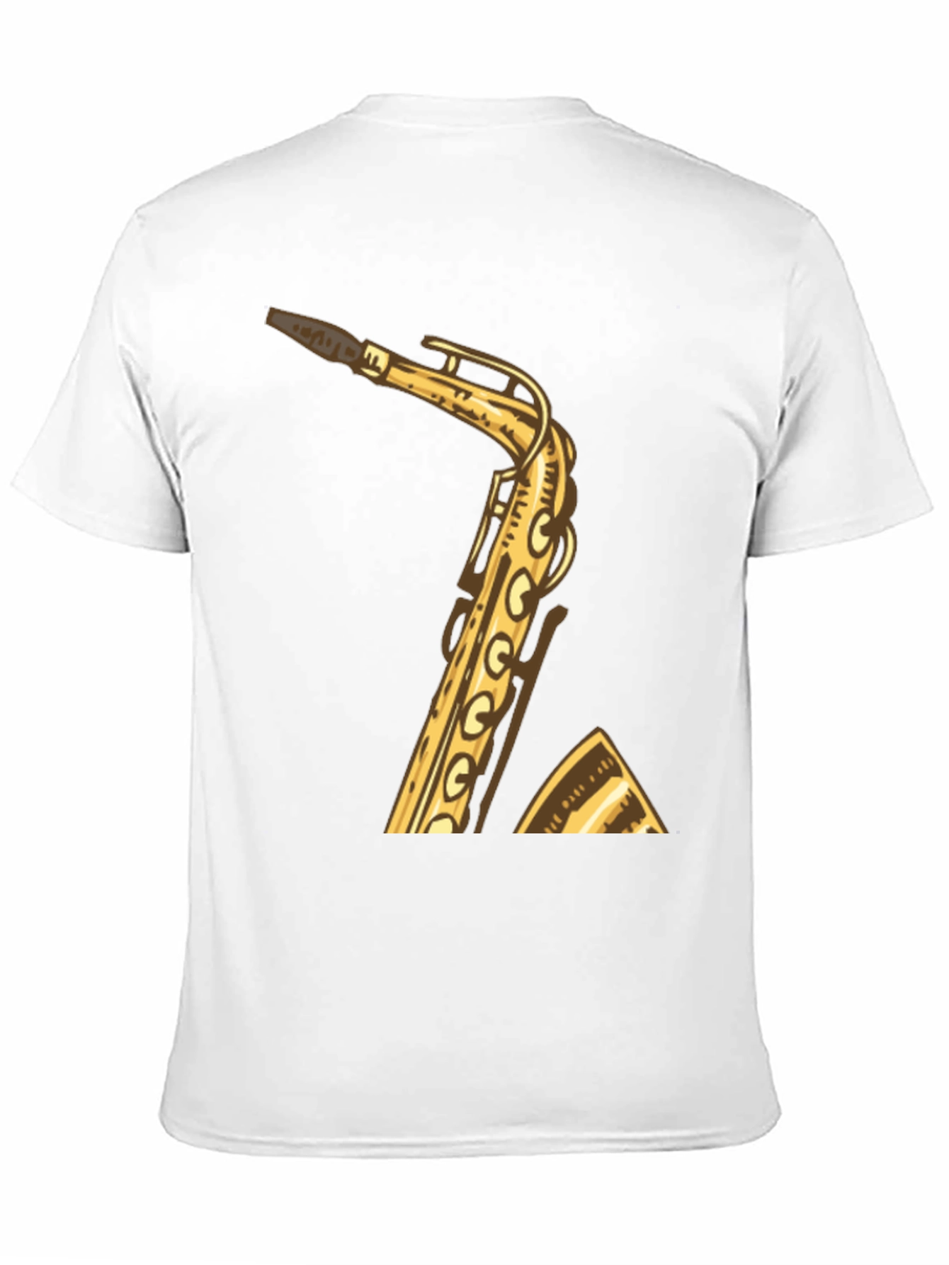 Black Saxophone Graphic Tee - Musician Style Shirt view 11