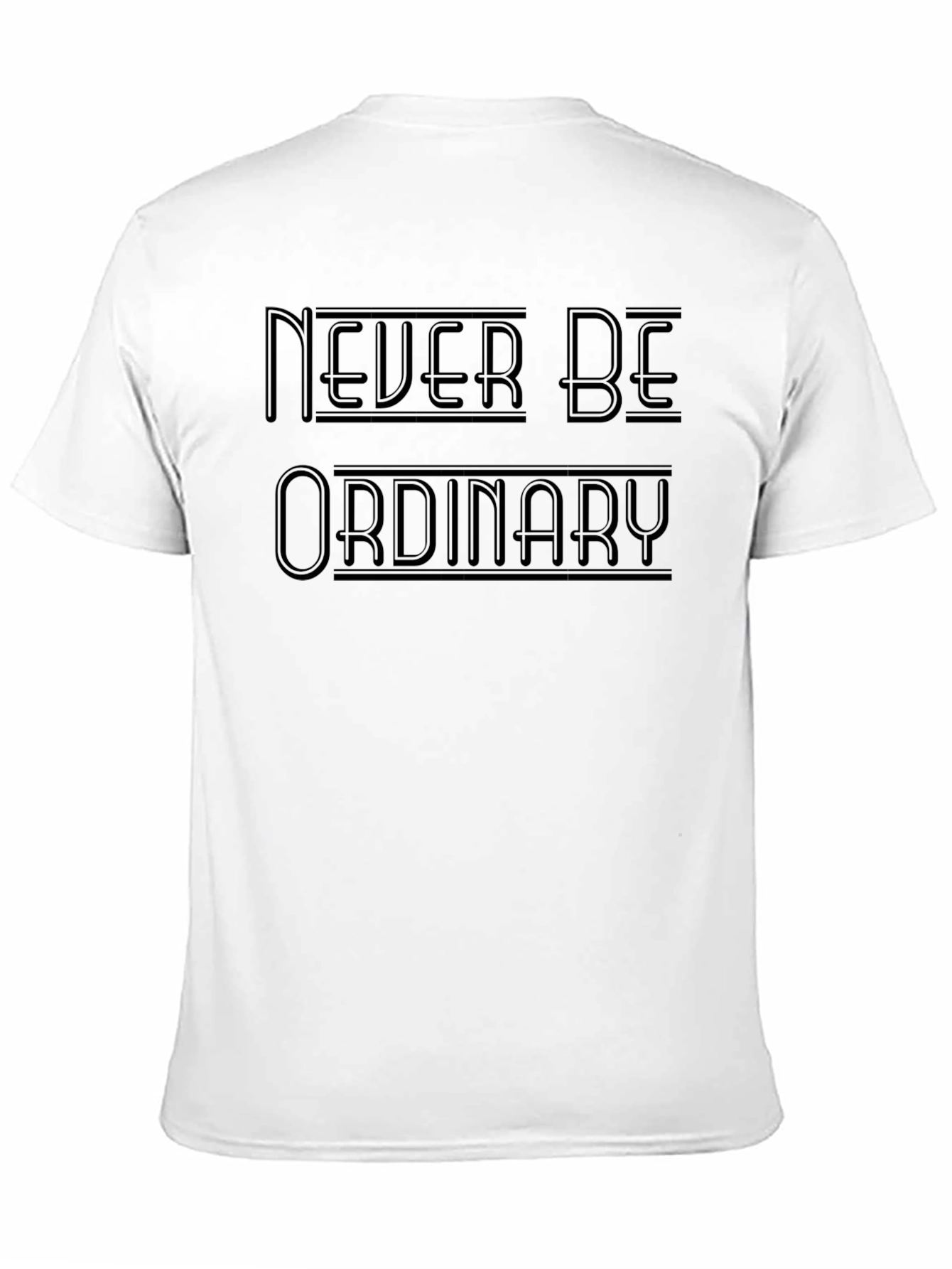 Black Never Be Ordinary Graphic Tee - Stylish Black T-Shirt view 11