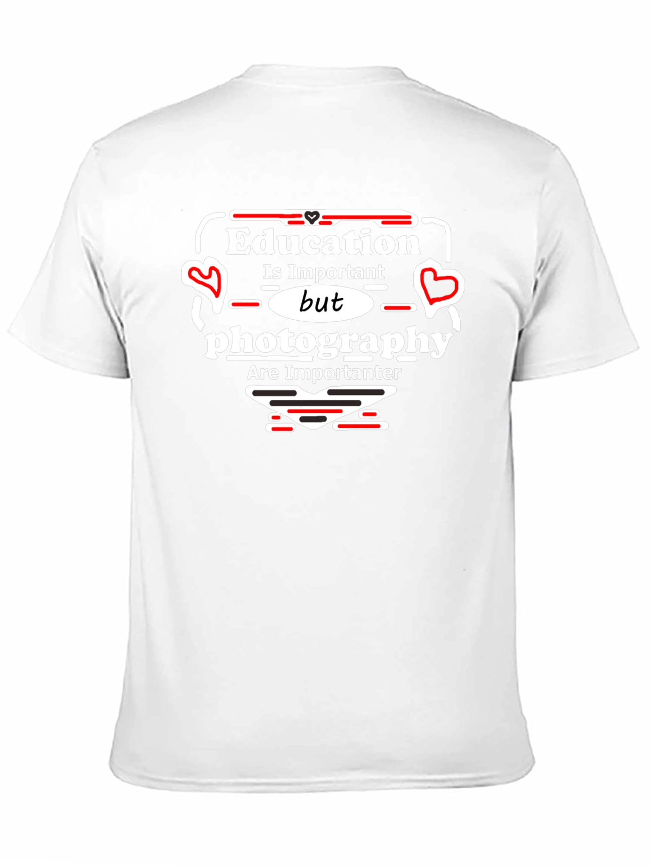 Black Education vs. Photography T-Shirt Funny Gift view 11