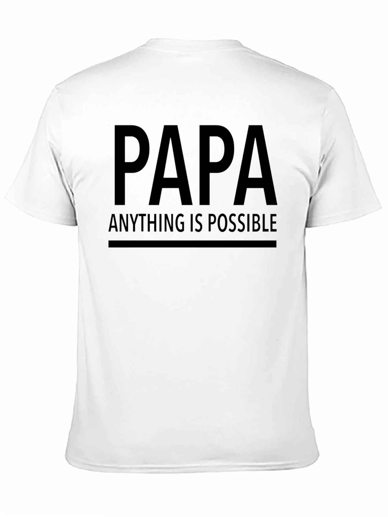 Black Papa Anything is Possible Men's Black T-Shirt view 11