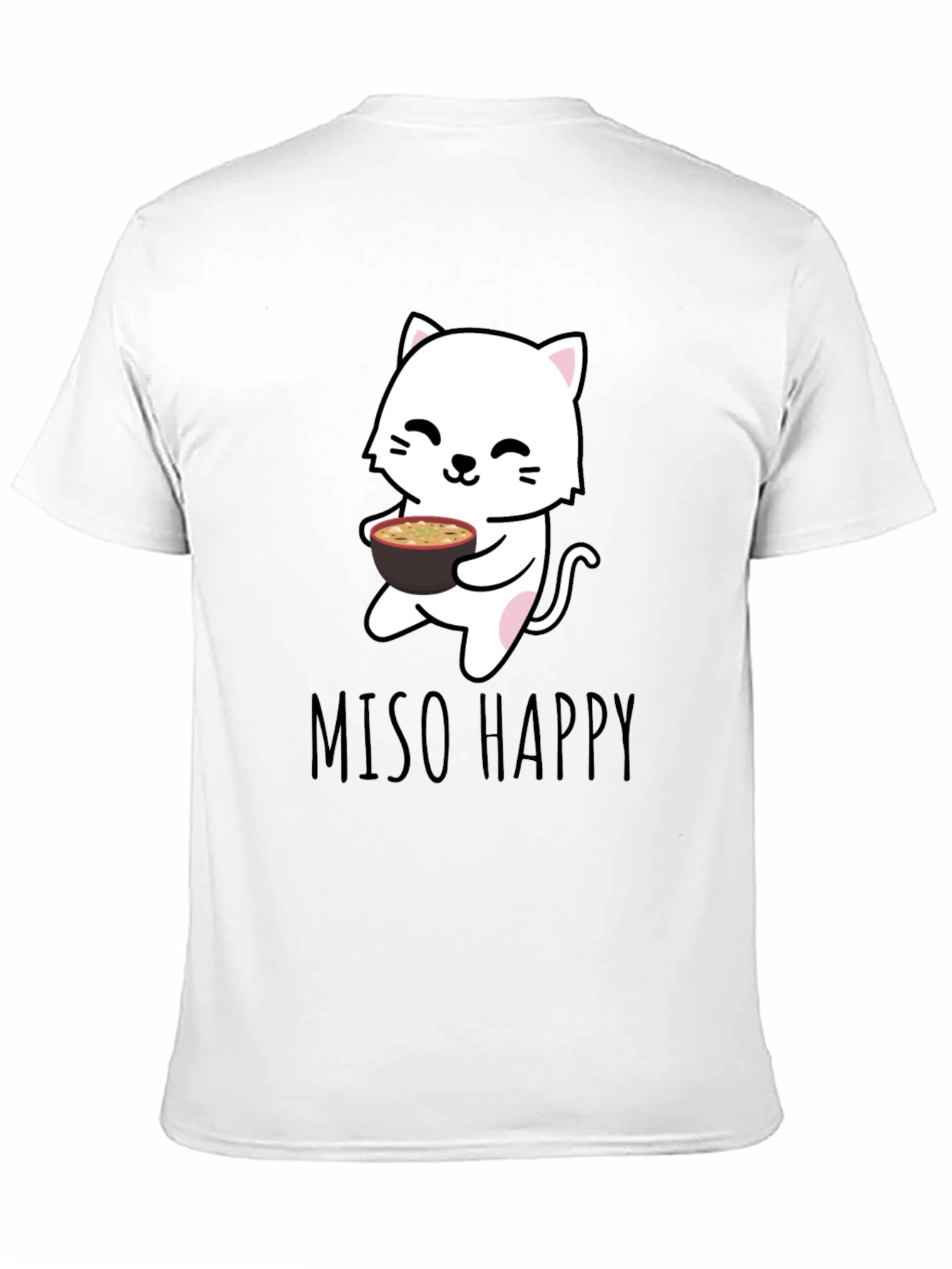 Black Miso Happy Cat T-Shirt - Black view 11