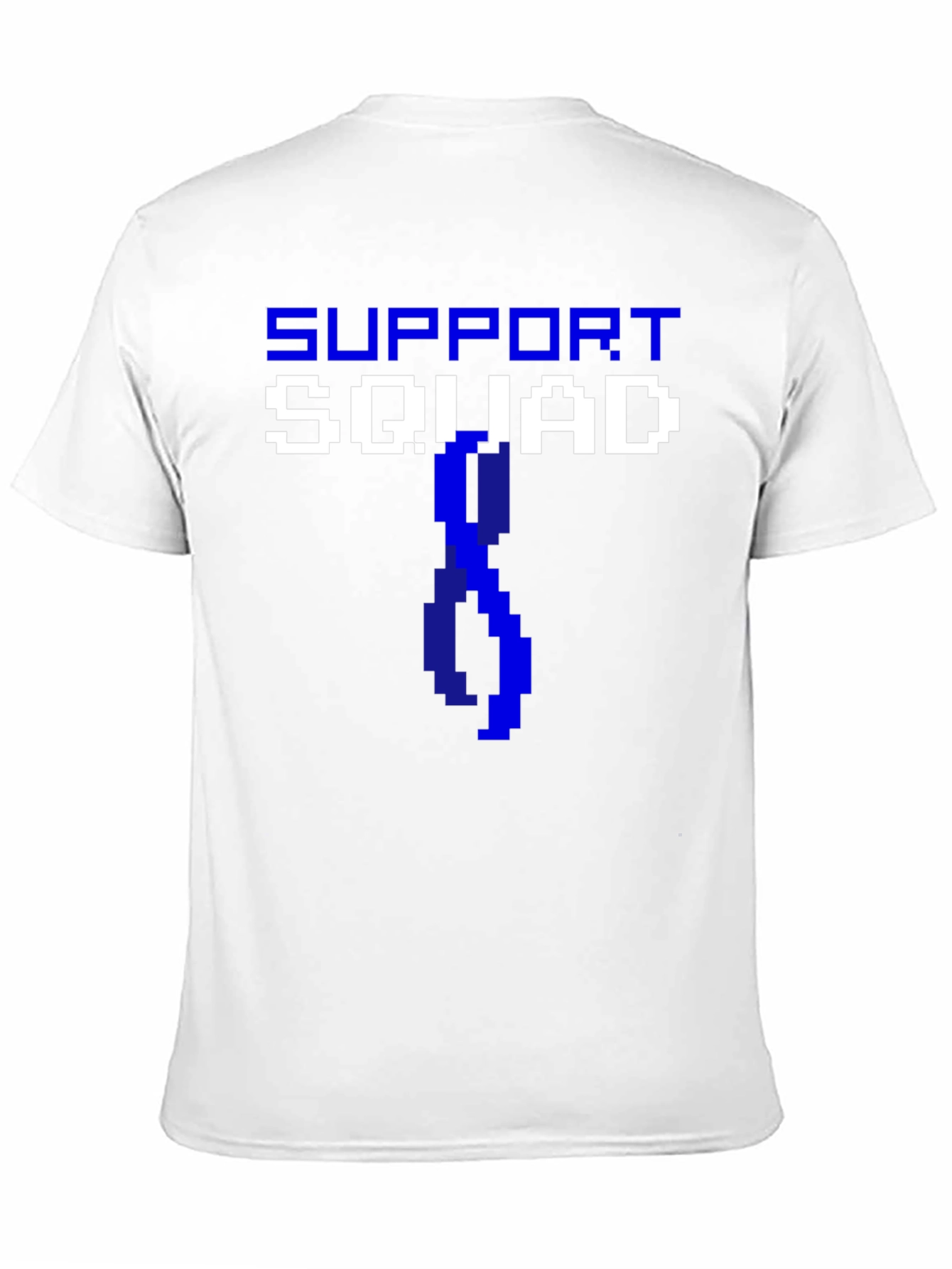 Black Support Squad Pixelated T-Shirt - Awareness Ribbon view 11
