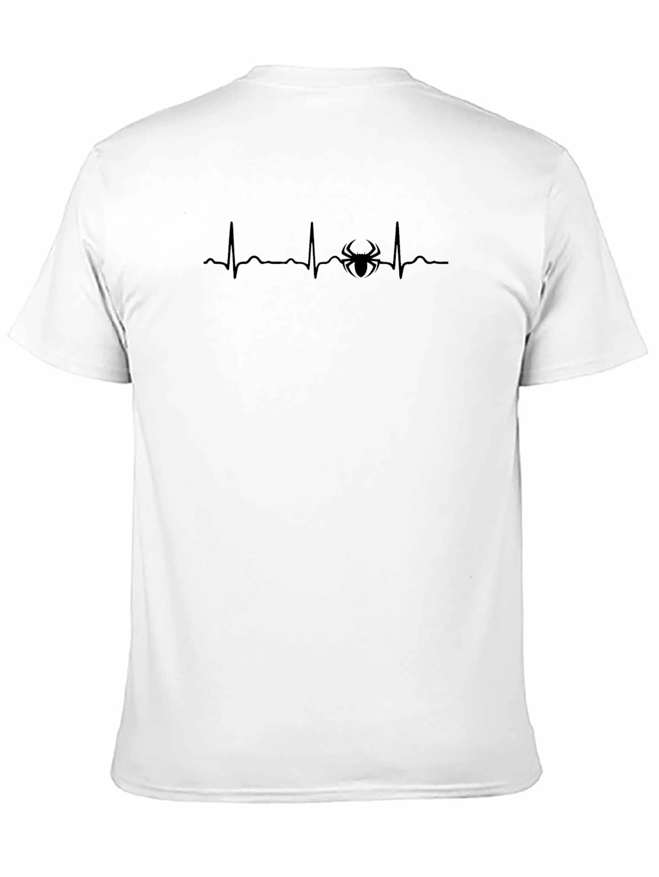 Black Spider Heartbeat Black T-Shirt view 11