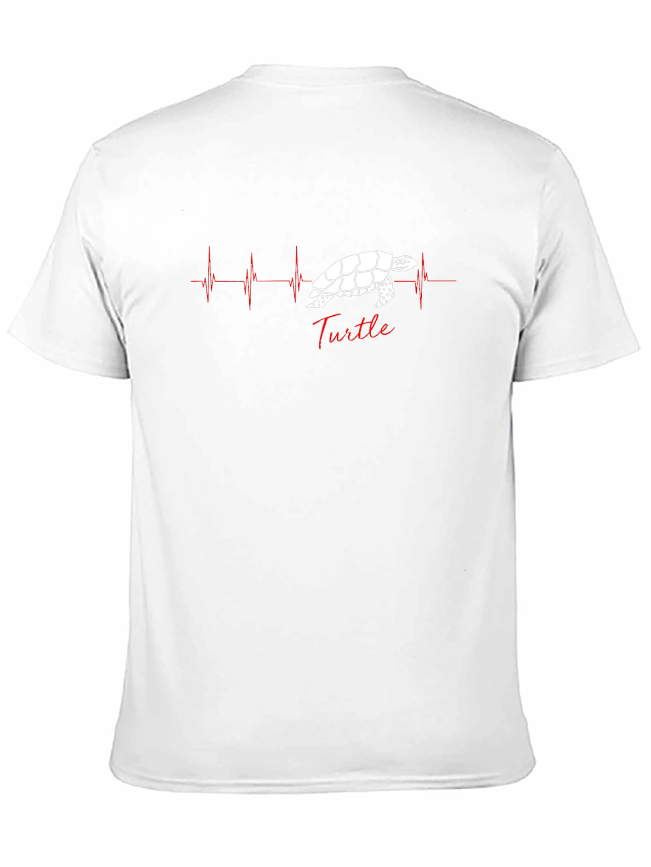 Black Turtle Heartbeat Graphic Tee - Unisex Black T-Shirt view 11