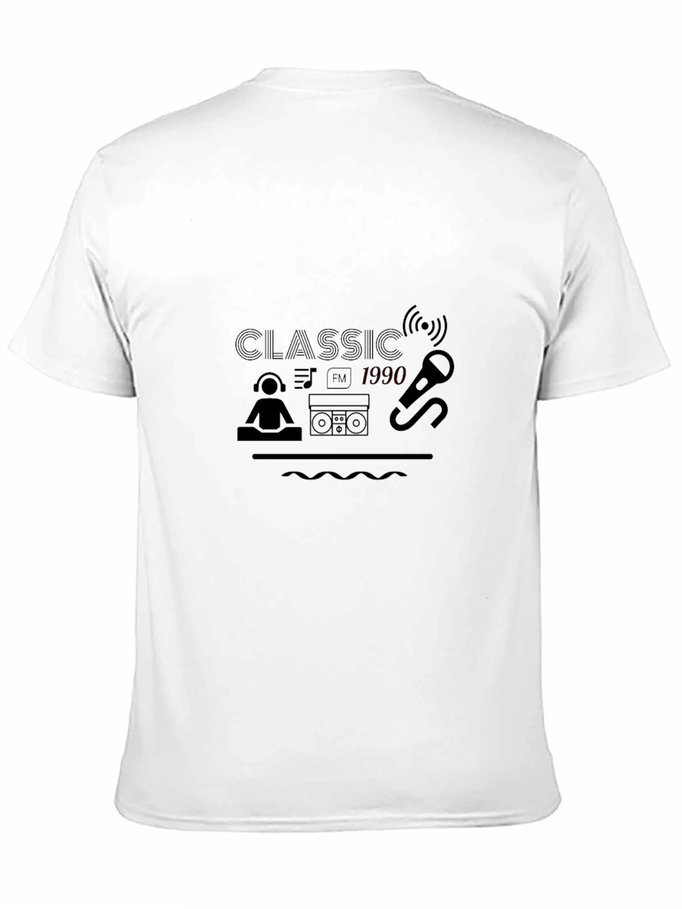 Black Classic 1990 Graphic Tee - Retro Style view 11