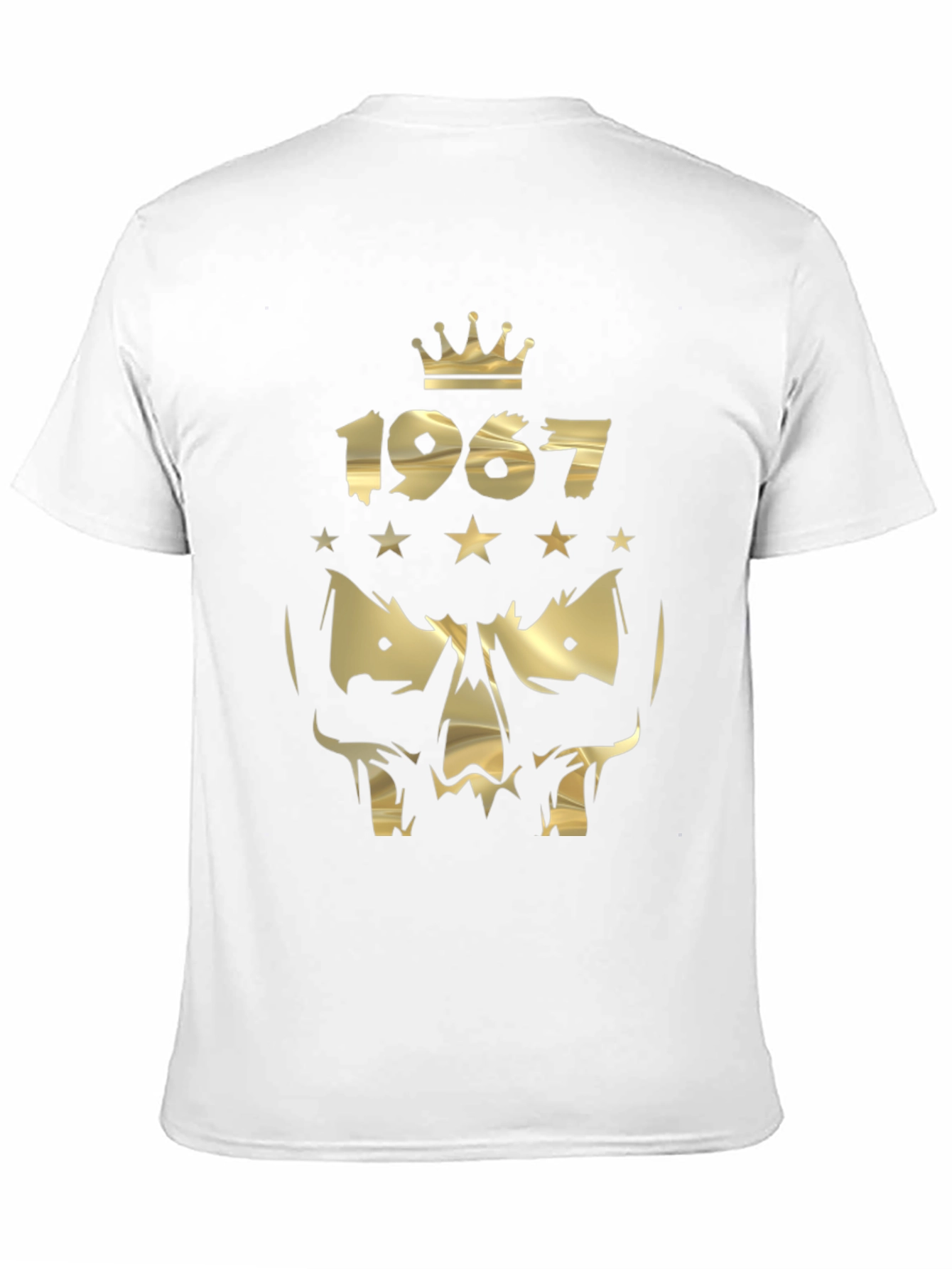 Black Gold 1967 Crown Skull Graphic Black T-Shirt view 11