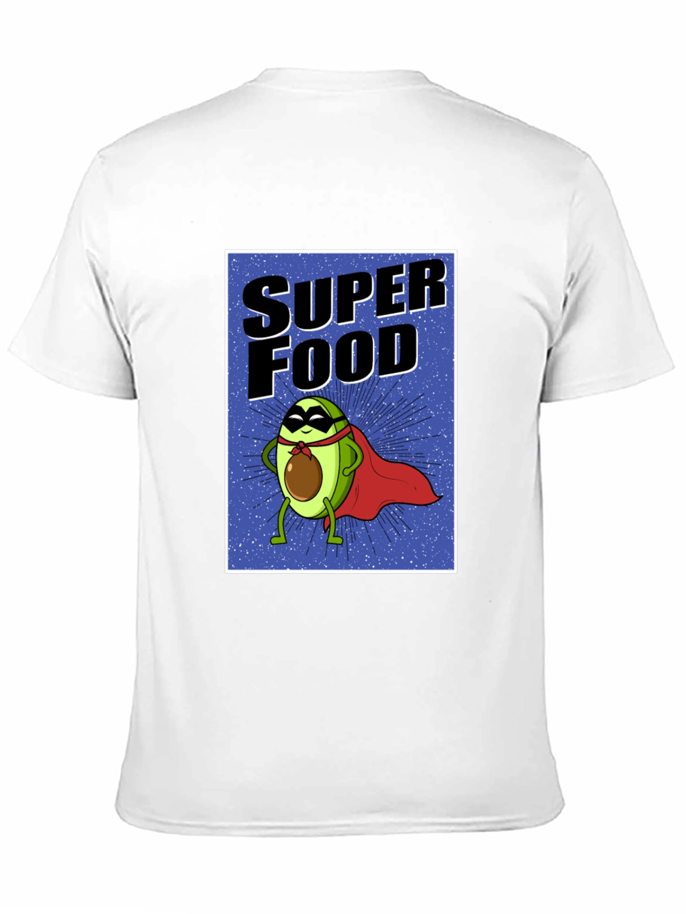 Black Super Food Avocado T-Shirt - Novelty Superhero Tee view 11