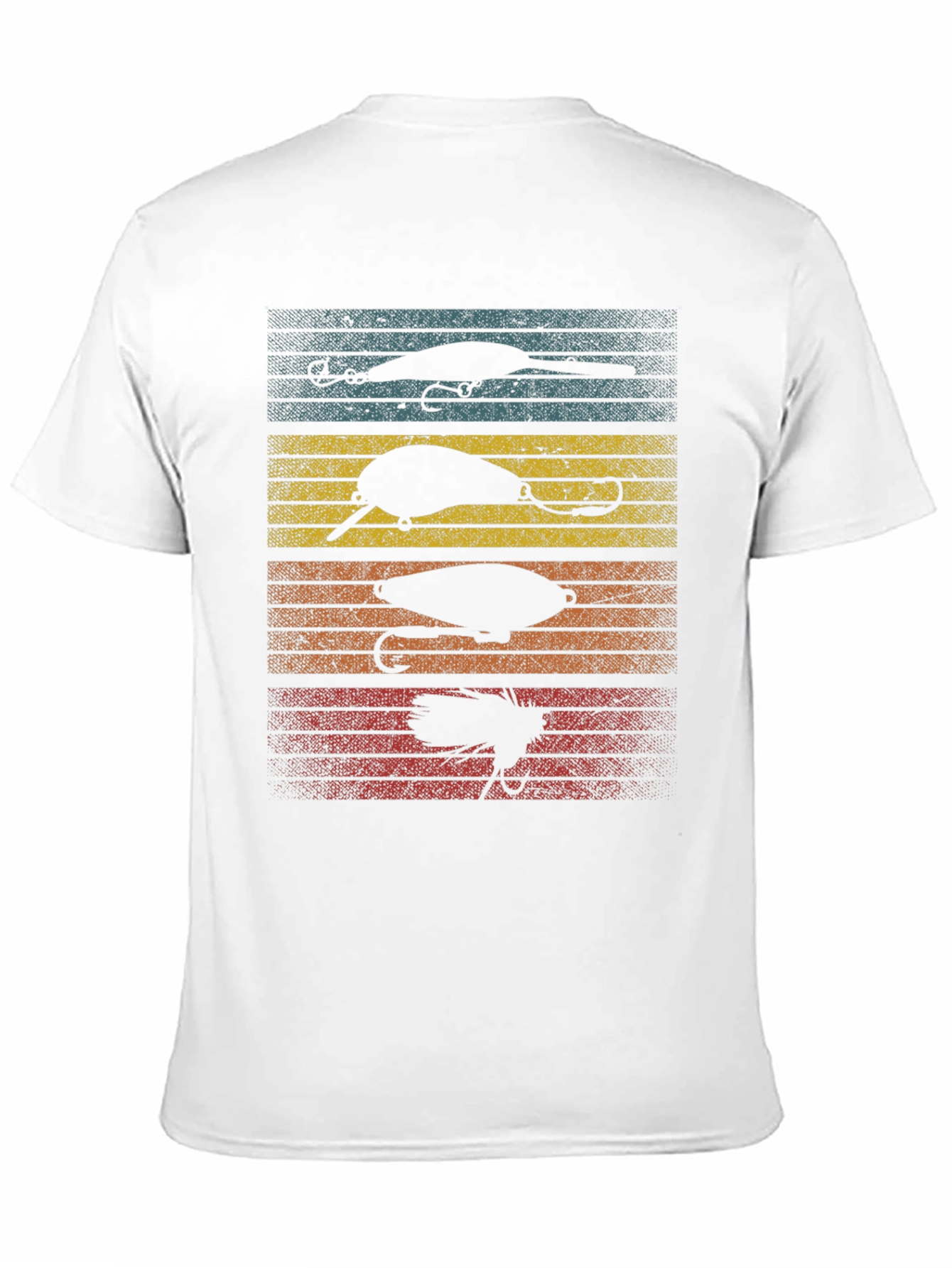 Black Vintage Fishing Lures Graphic Tee view 11