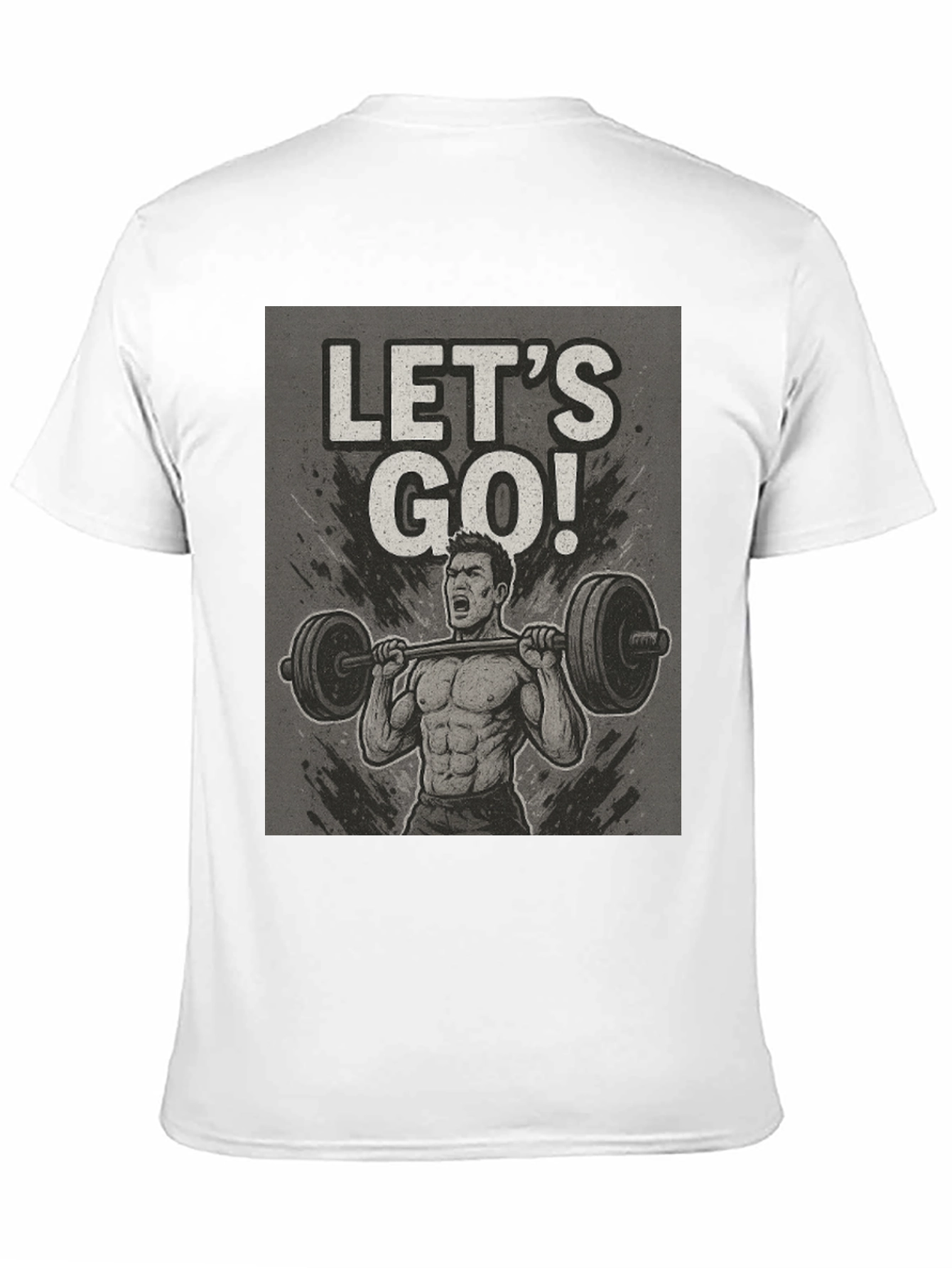 Black Let's Go Weightlifting Black T-Shirt view 11