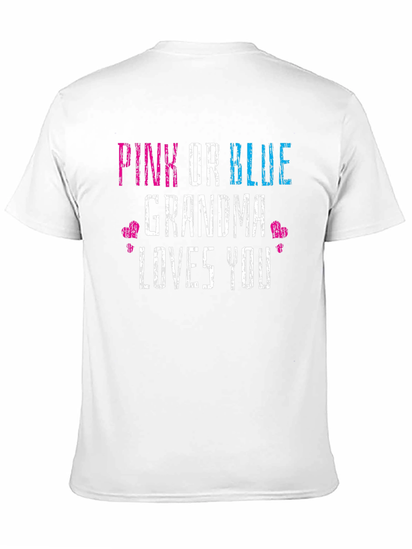 Black Pink or Blue Grandma Loves You Gender Reveal T-Shirt view 11