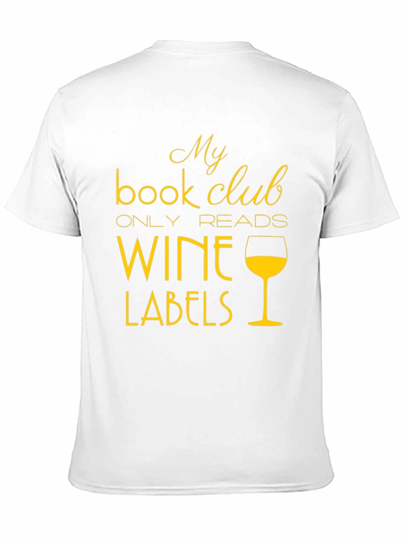 Black Wine Labels Book Club T-Shirt view 11