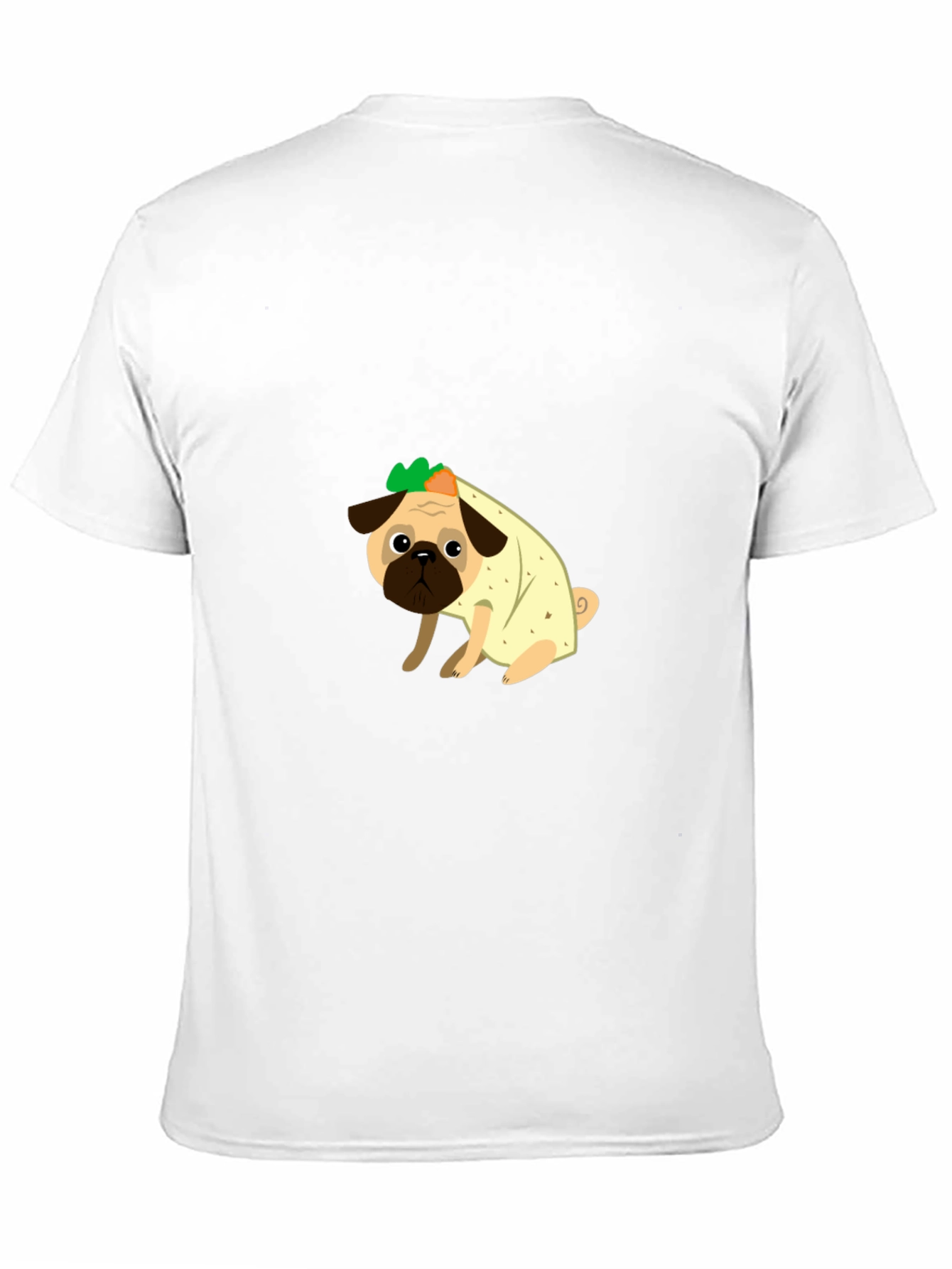 Black Pug Burrito T-Shirt - Cute Novelty Tee view 11