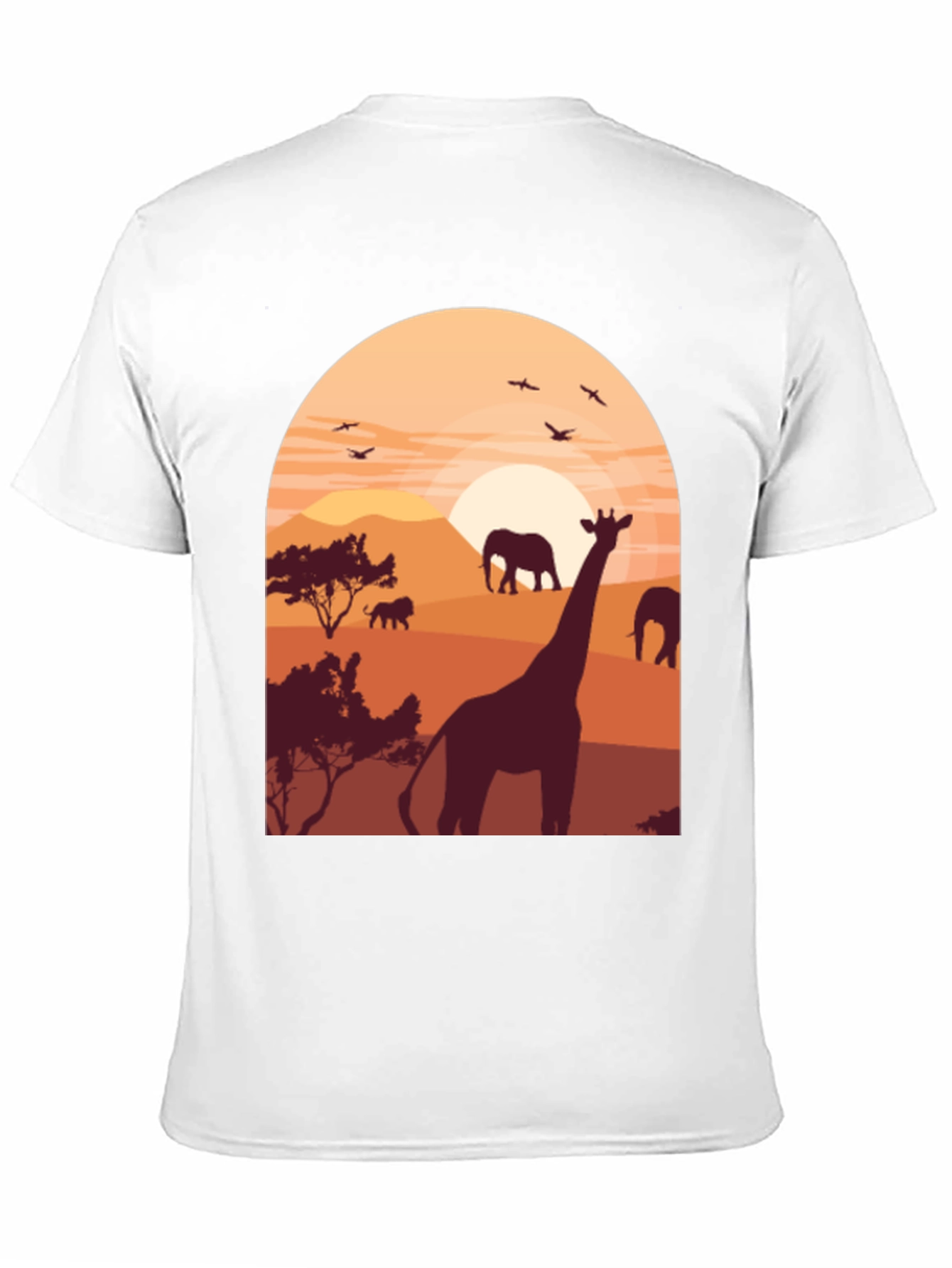 Black Safari Sunset Graphic Tee - Black view 11