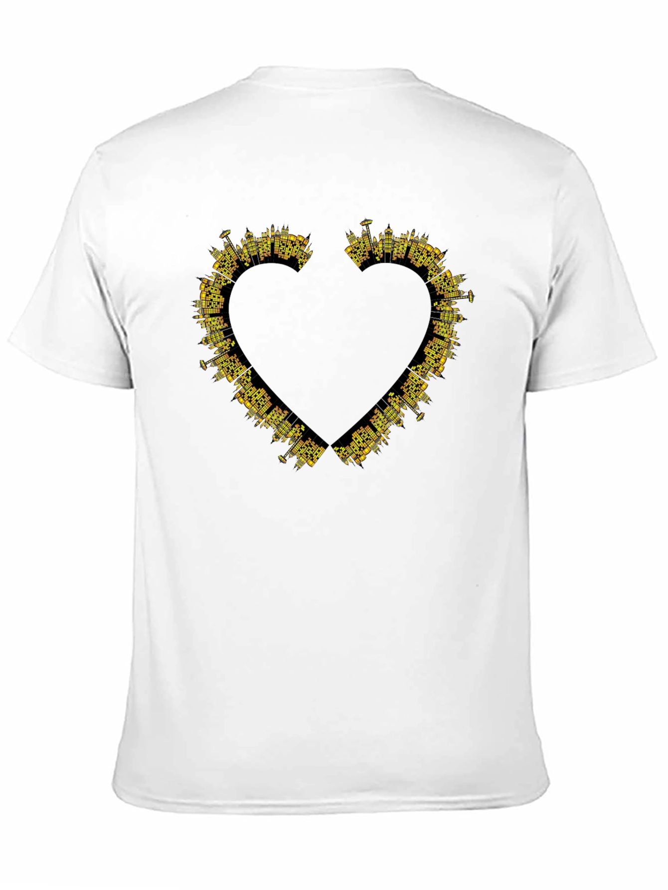 Black City Skyline Heart Tee - Black view 11