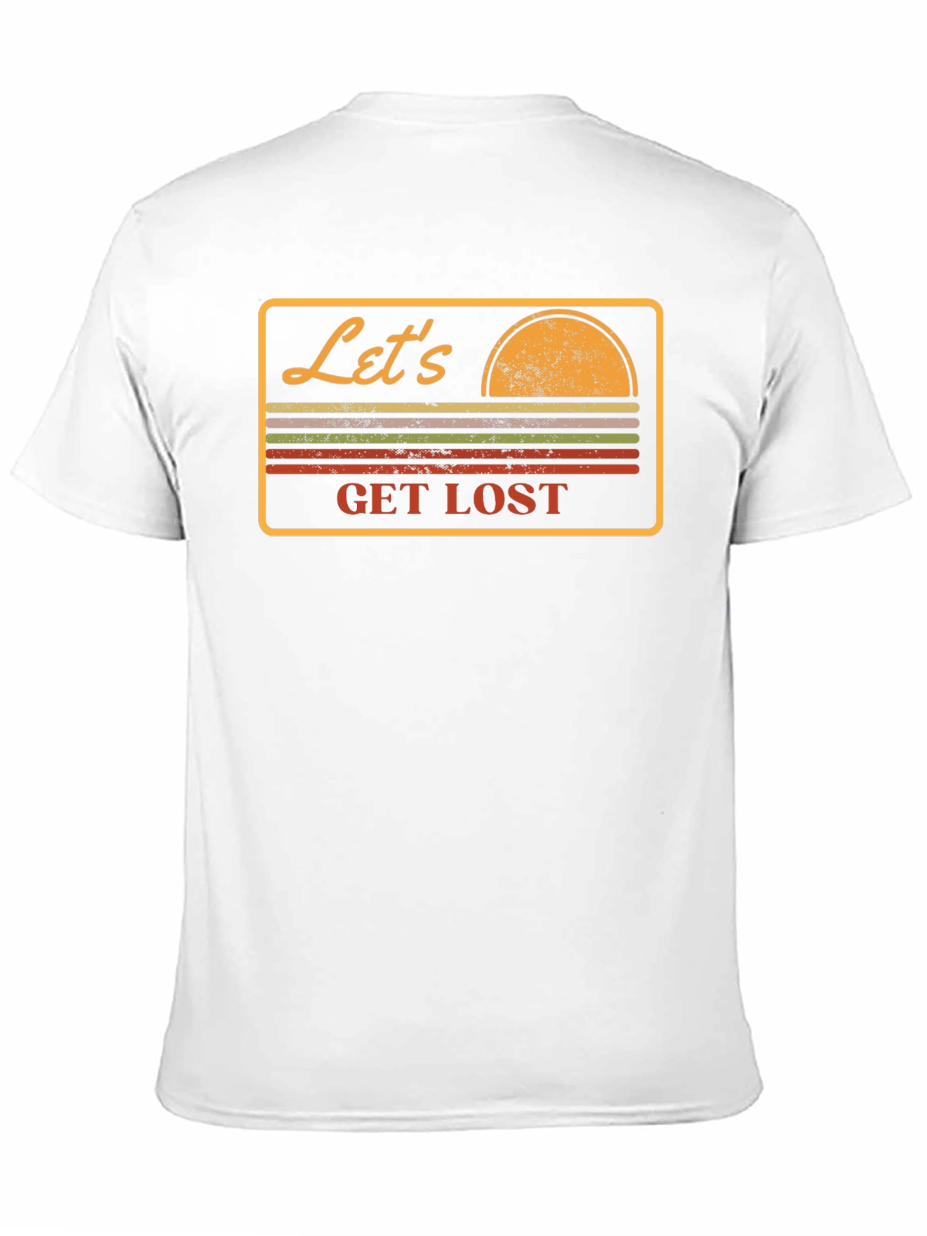 Black Let's Get Lost Retro Graphic T-Shirt view 11