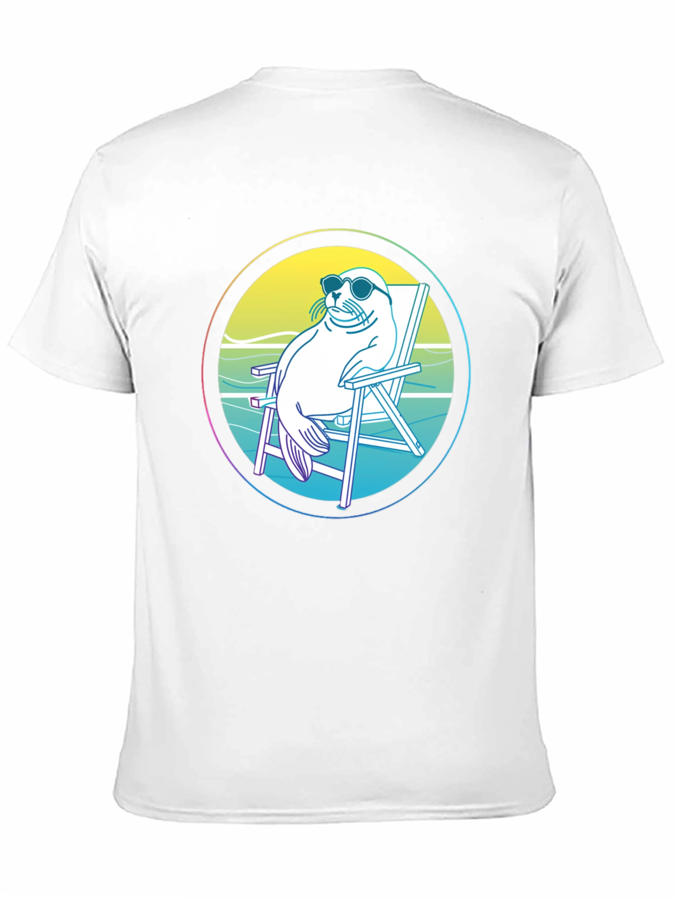 Black Relaxed Seal T-Shirt - Beach Vibes view 11