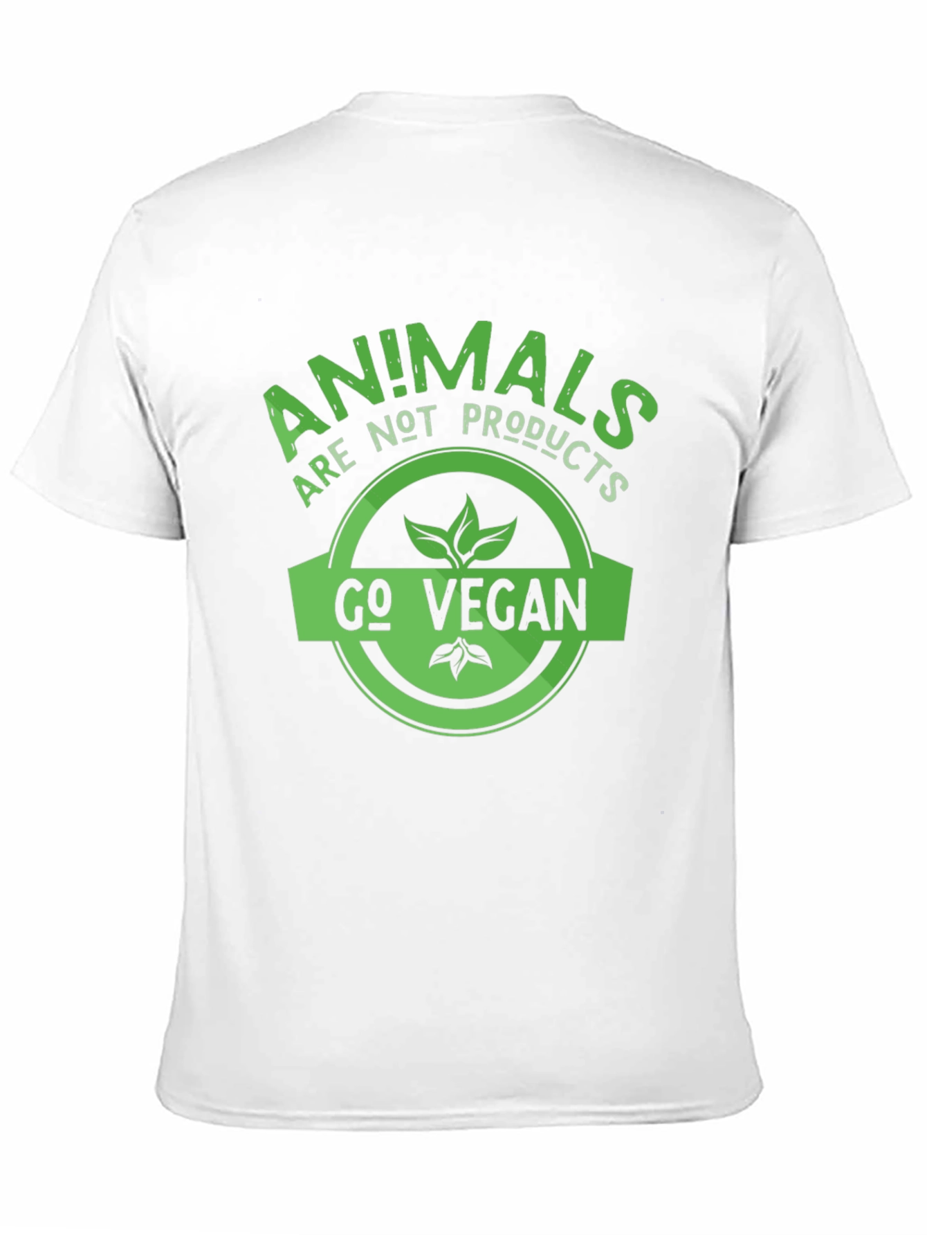 Black Vegan Slogan T-Shirt - Animals Are Not Products view 11