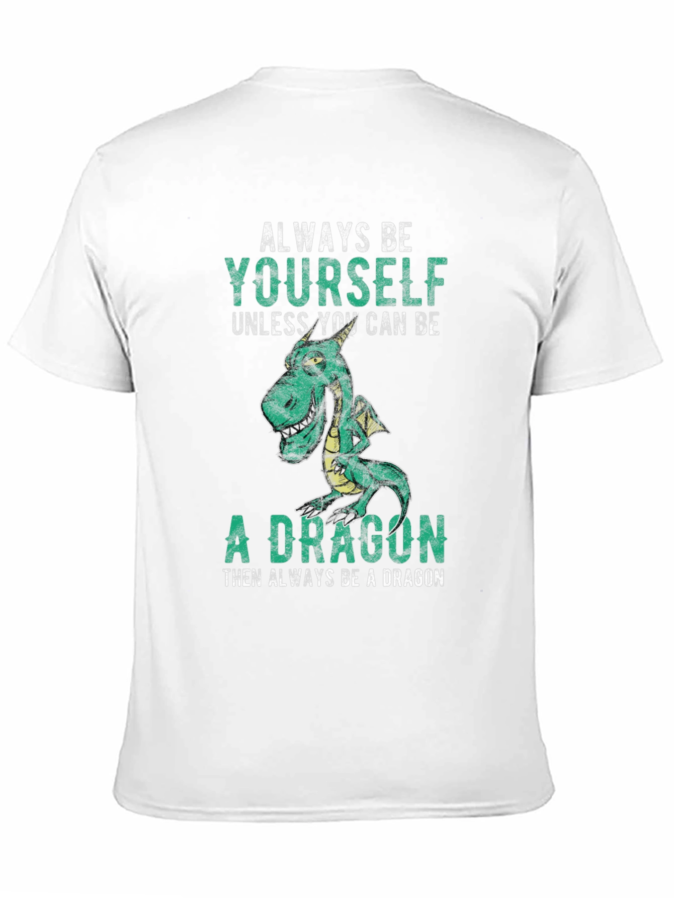 Black Always Be Yourself Dragon Graphic Tee view 11