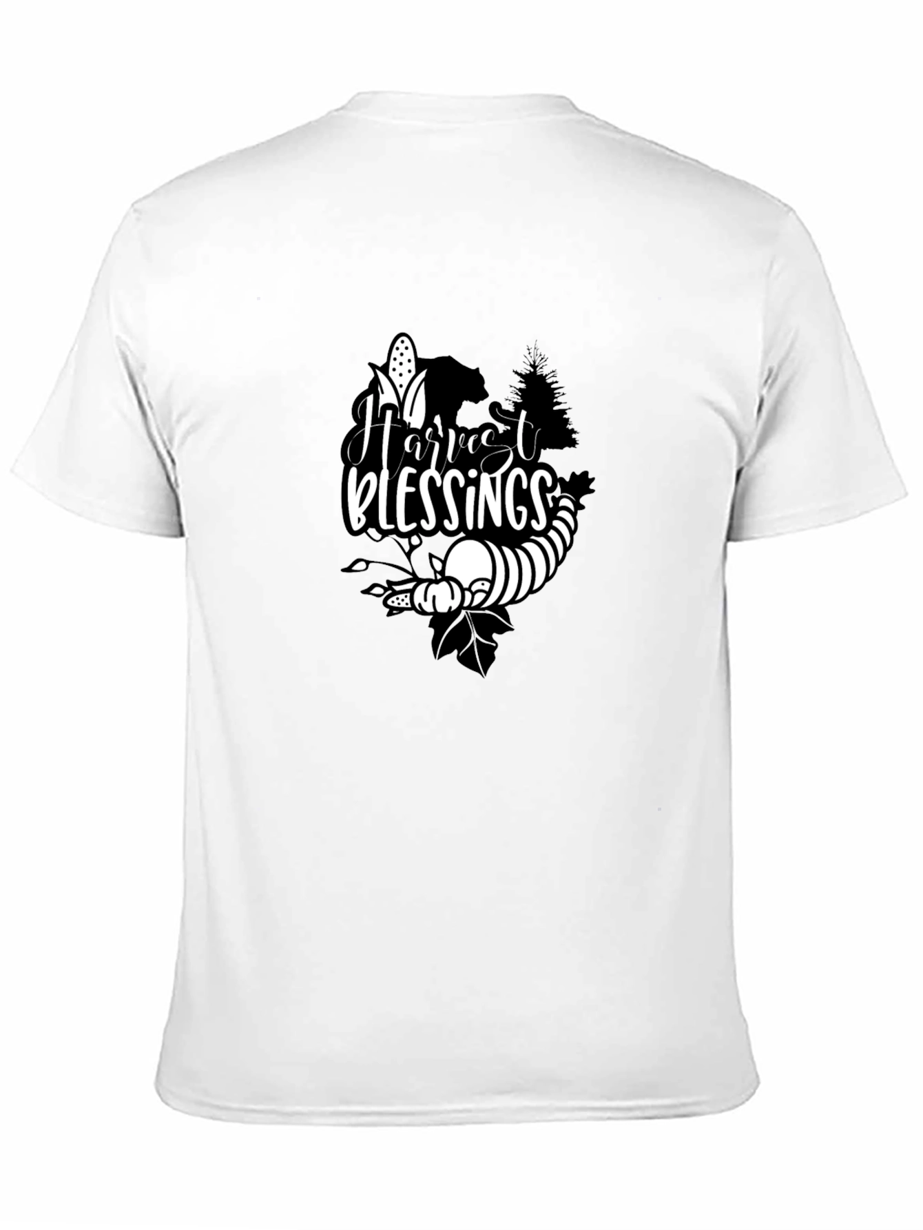 Black Harvest Blessings Black T-Shirt view 11