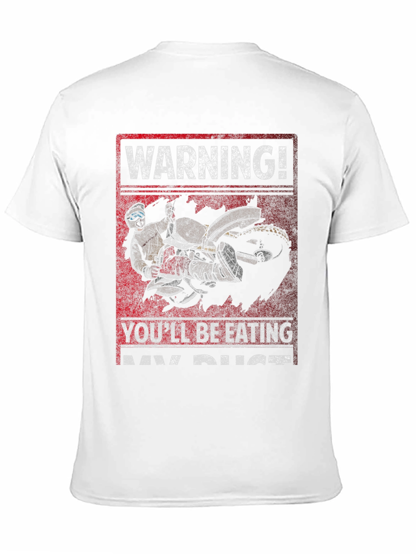 Black Warning Dirt Bike T-Shirt view 11