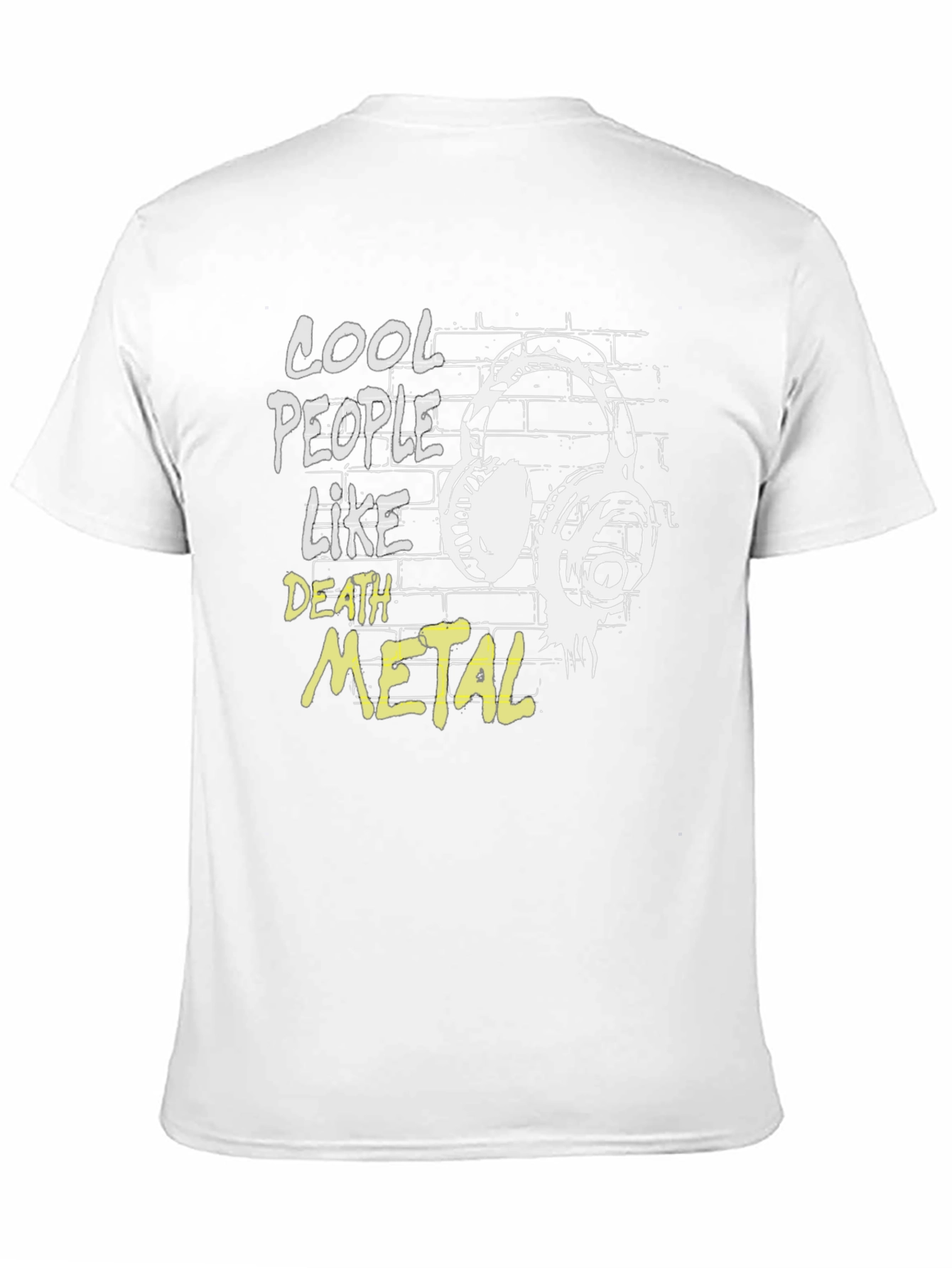 Black Cool People Like Death Metal Graphic T-Shirt view 11