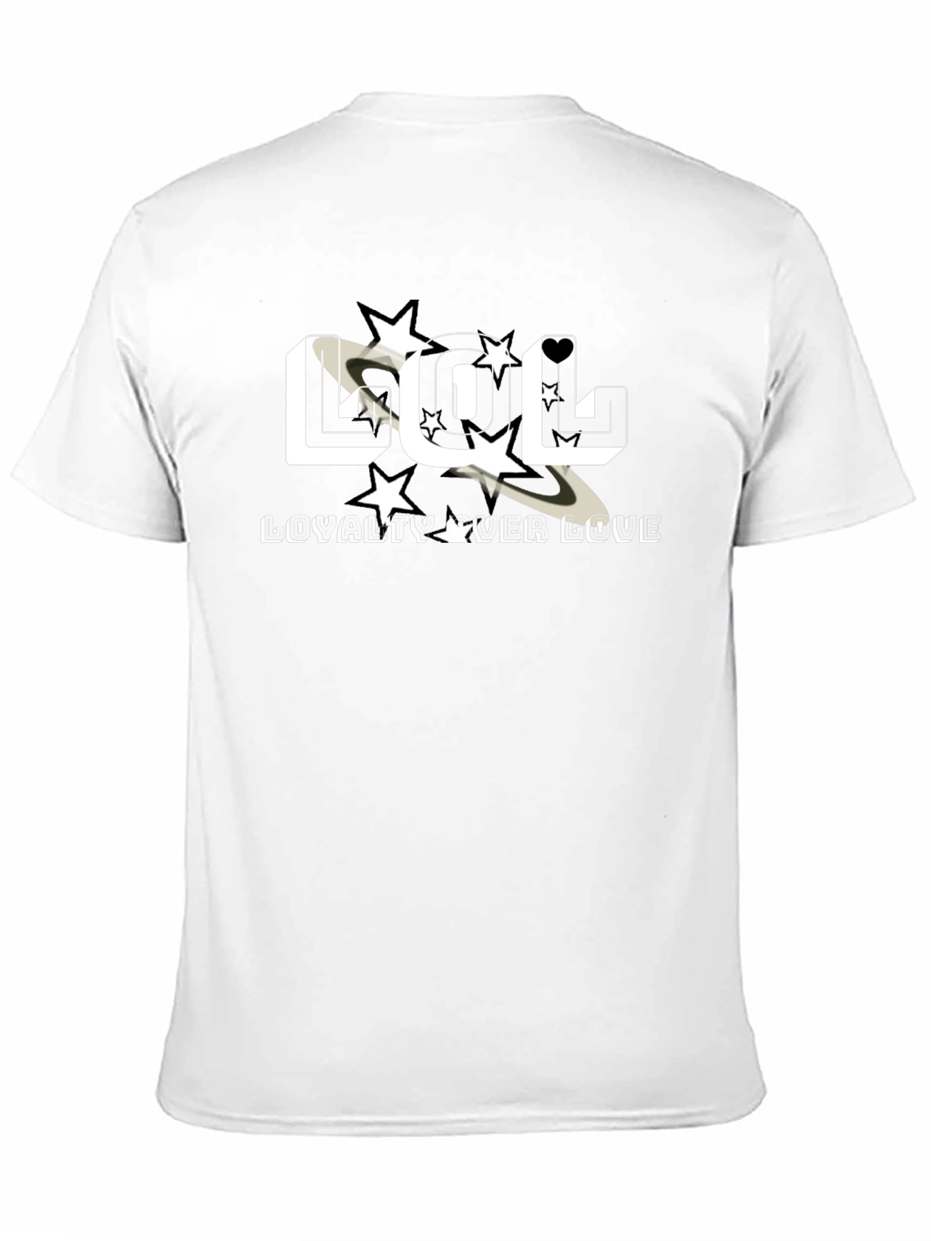 Black LOL Loyalty Over Love Graphic Print T-Shirt view 11