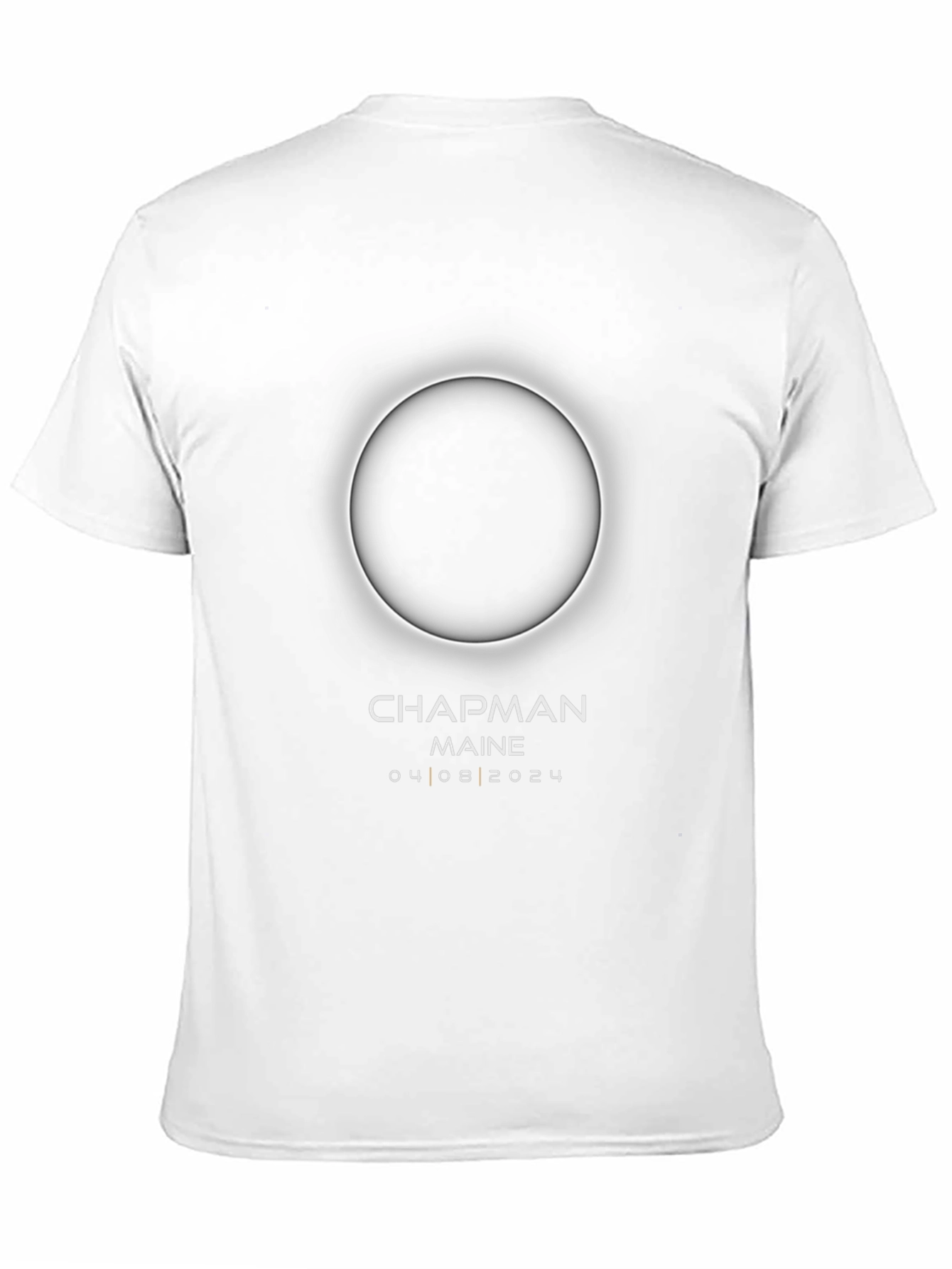 Black Chapman Maine Eclipse 2024 Black T-Shirt view 11