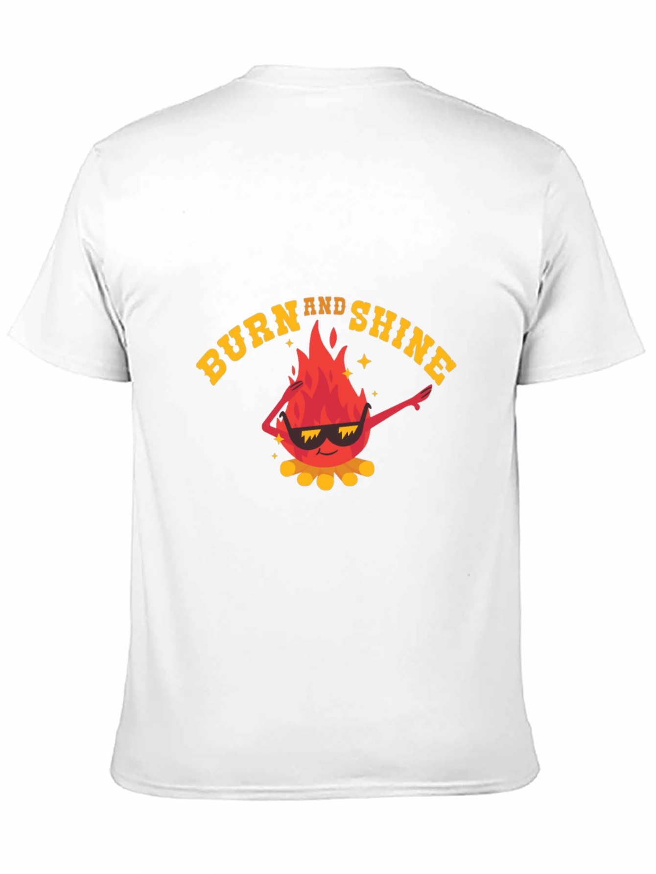 Black Burn and Shine Graphic Tee - Cool Fire Design view 11