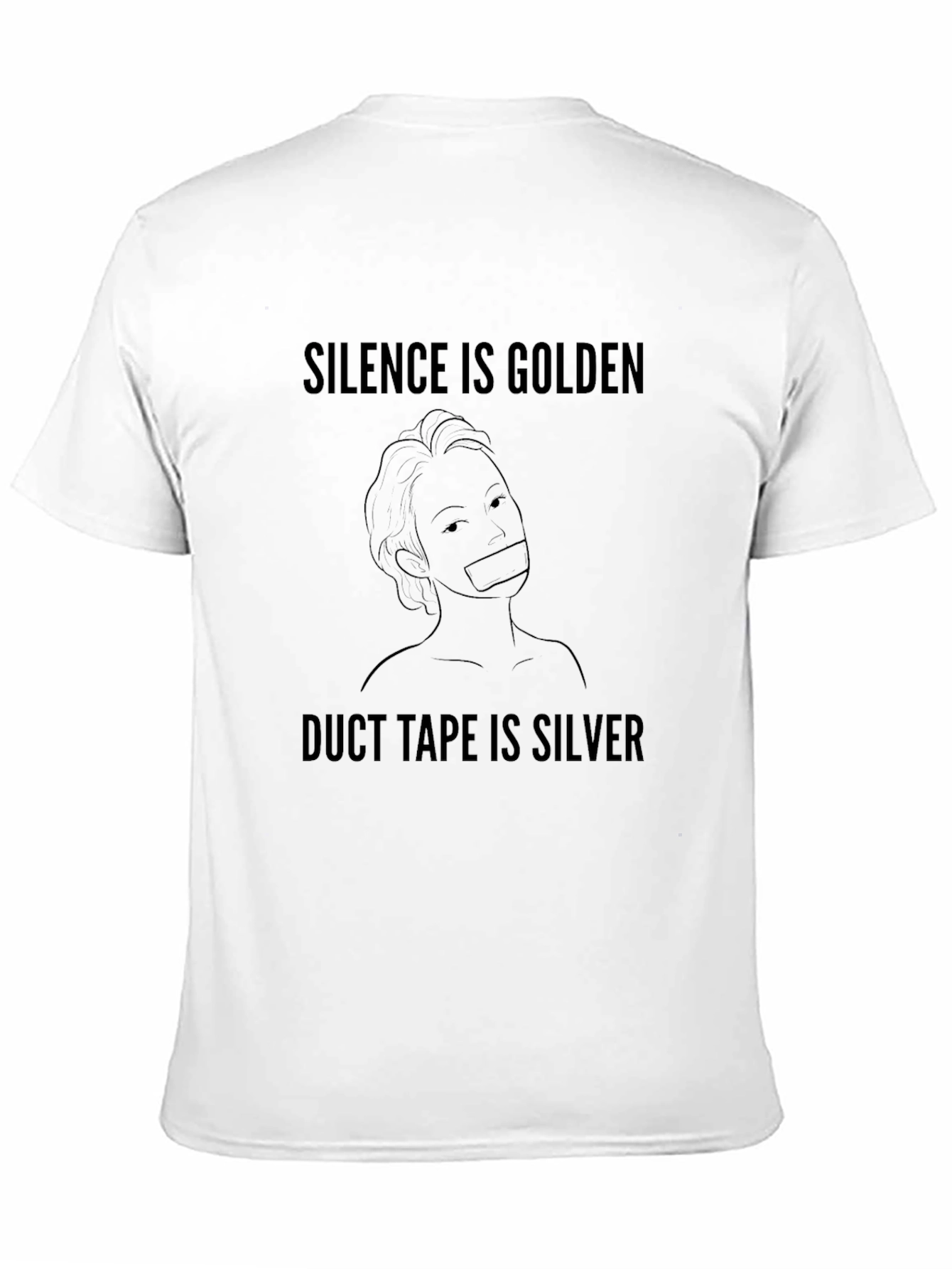 Black Silence is Golden Funny Graphic T-Shirt view 11