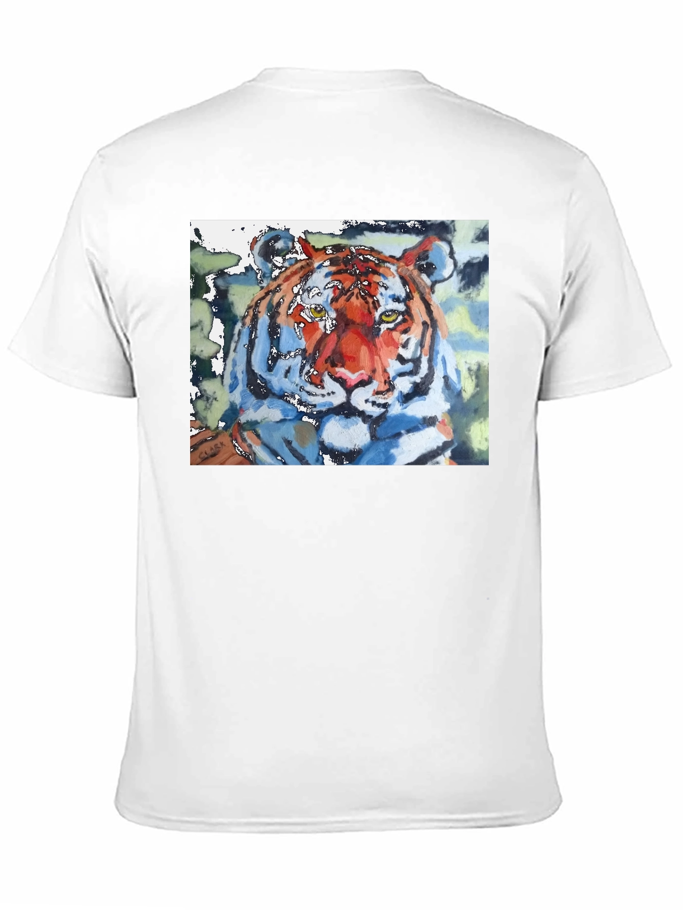 Black Tiger Watercolor Art Graphic T-Shirt view 11