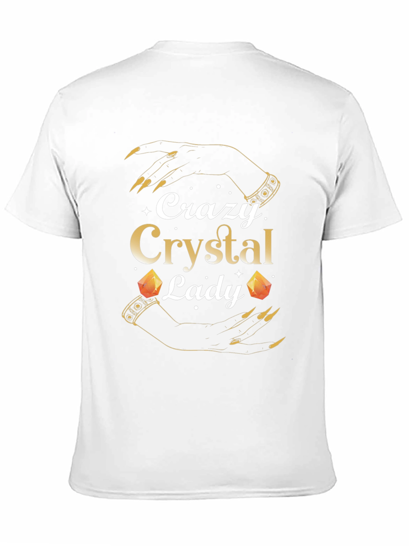 Black Crazy Crystal Lady Graphic T-Shirt - Unique Design view 11
