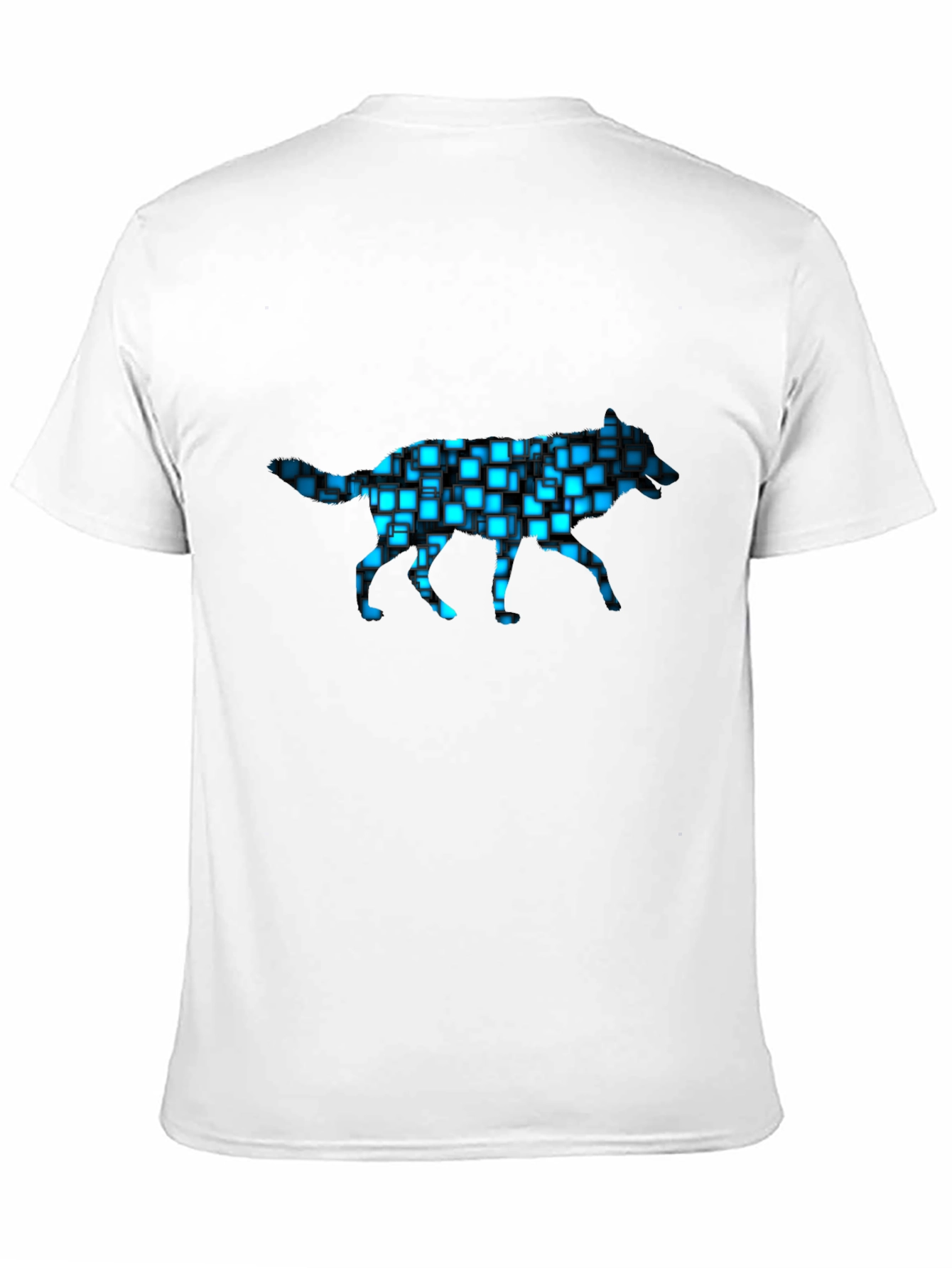 Black Cyber Wolf T-Shirt - Black Graphic Tee view 11
